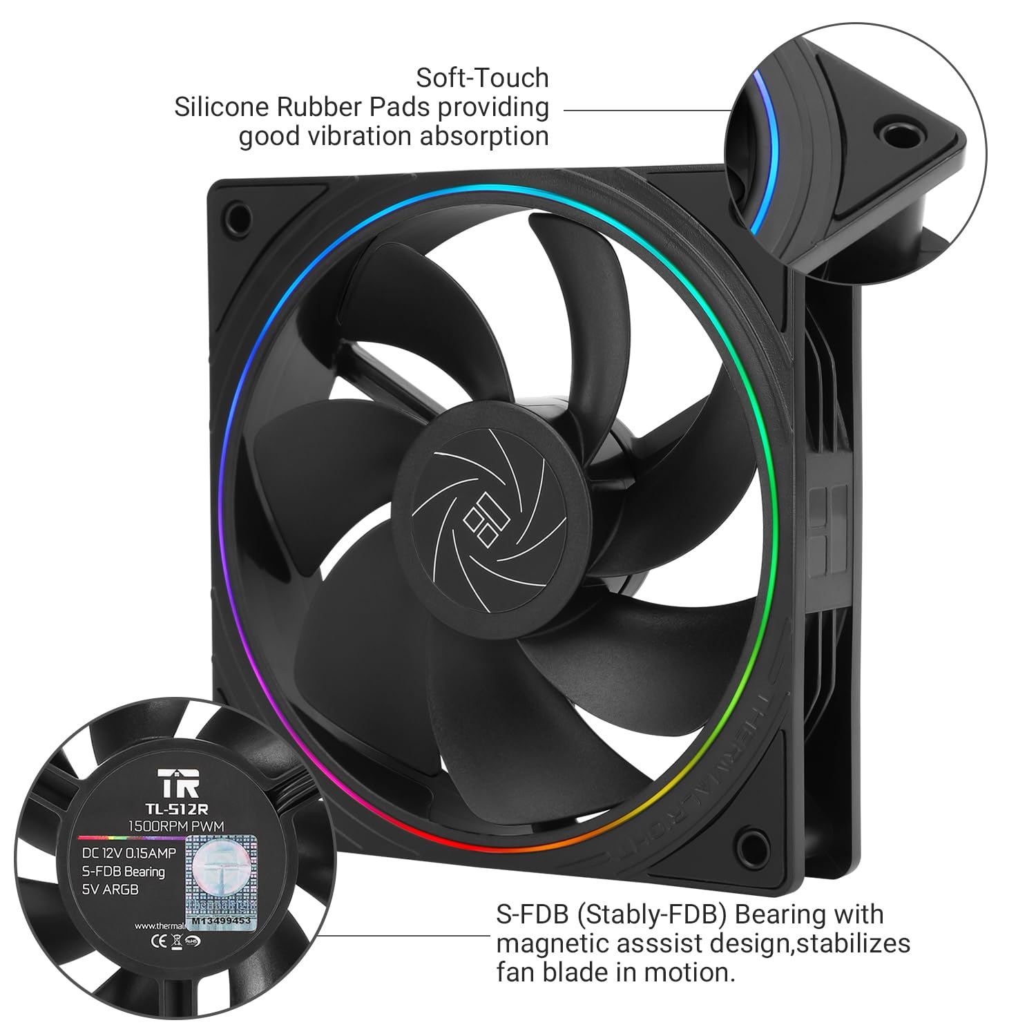 Thermalright TL-C14C-S X3 CPU Fan, 140mm ARGB Case Cooler
