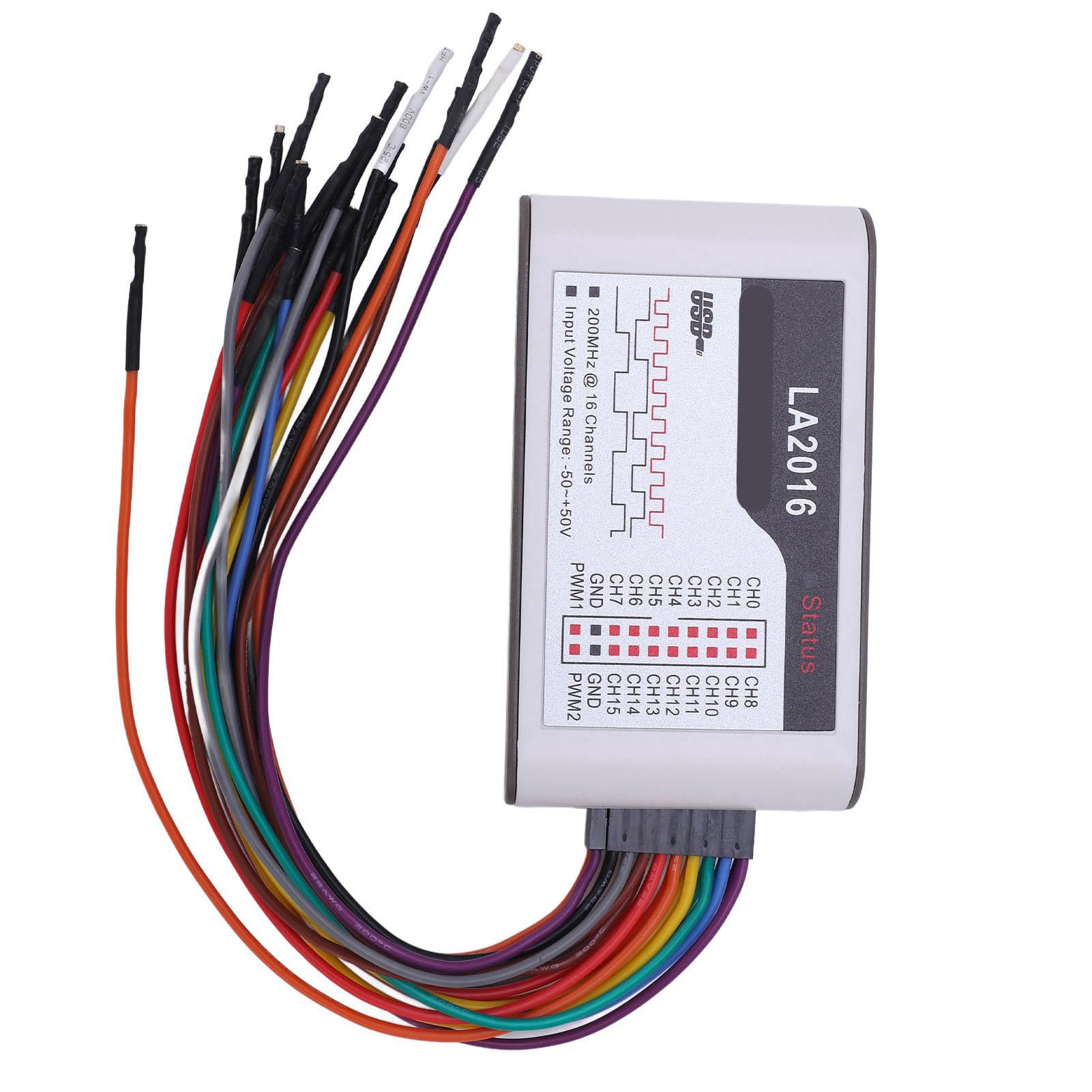 Analizador Lógico USB de 16 Canales 200 MS/s con Exportación de Datos de Forma de Onda para ARM FPGA MCU Debug Compatible