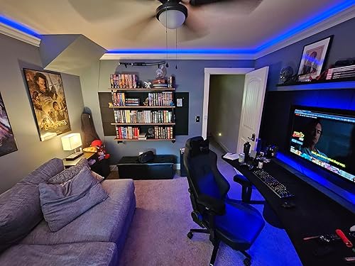 Miniatura 7 de Estantes de tubería industriales, estantes de tubería industrial de madera real, estantes flotantes industriales con tablones de madera, estantes de