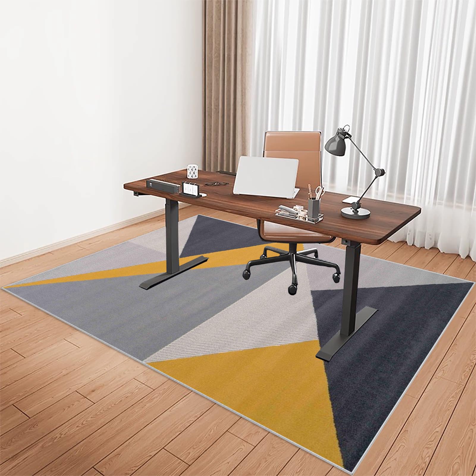 Carpet Protector Mat for Chairs Under Desks, Office Chair Mat for Low Pile Carpets, 120 x 150 cm Floor Protector for Rolling Chair, Carpeted Floor Mat for Computer Desk Chair, Carpet Floor Protection
