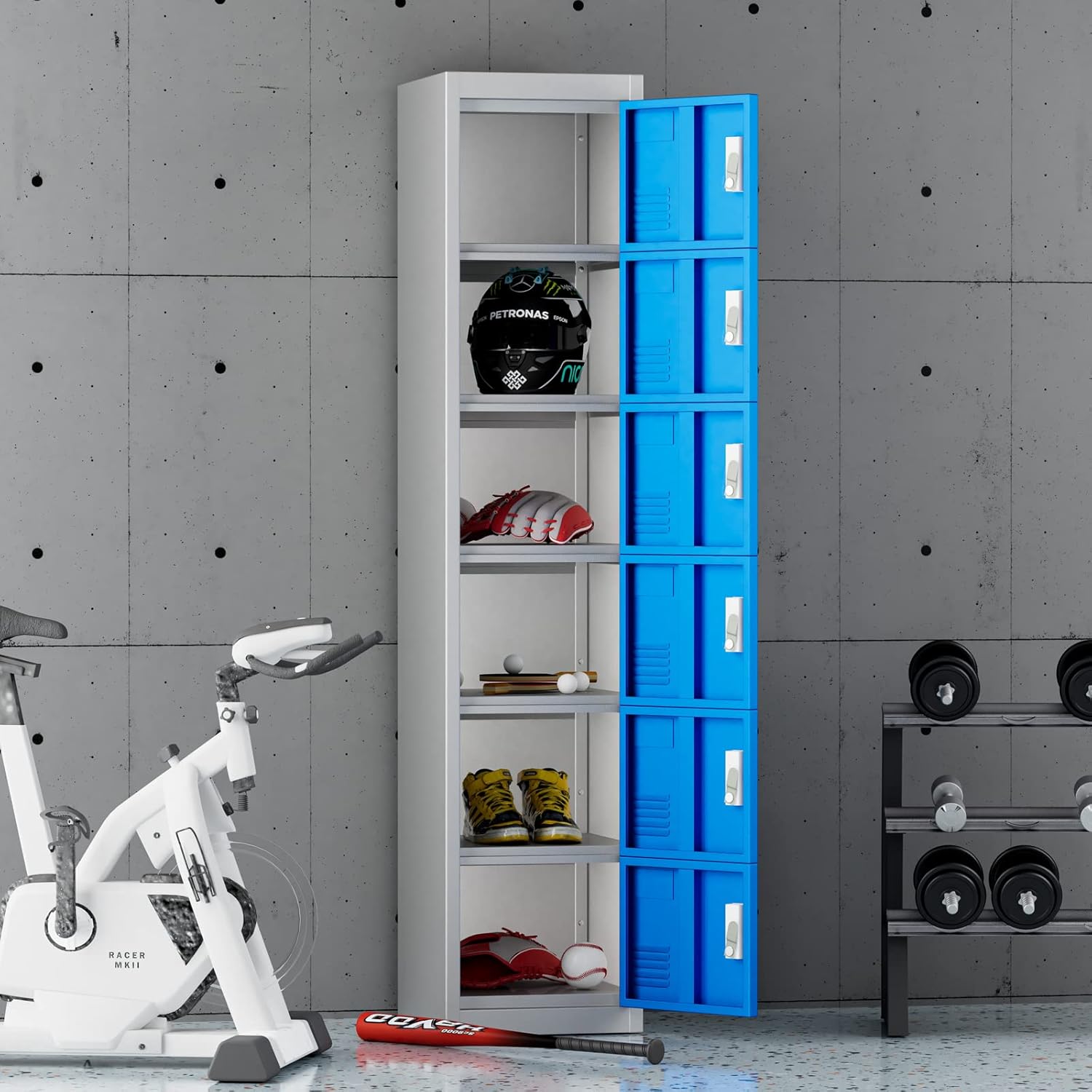 FRIDEKO HOME Storage Lockers 6 Door Metal Lockable Tall