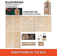 Vista 8 de UGEARS - Reloj de mesa astronómico con Turbillón - Rompecabezas de madera 3D para adultos, kit de modelo - Kit de reloj mecánico. Kits