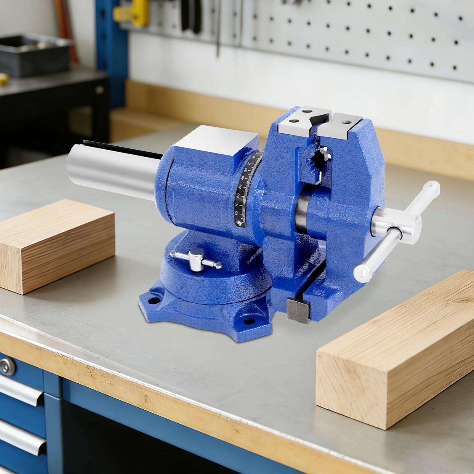 Étau parallèle multifonction de 100 mm - Étau de machine rotatif à 360° - Étau d'établi - Étau de table pour meuleuse plate, fraiseuse