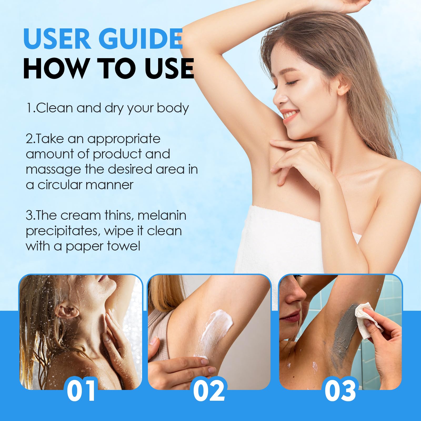 Crema Schiarente Corpo e Intima,Crema sbiancante anti macchie di pigmento e melanina per collo, ascelle, ginocchia, gomiti, interni cosce, donne e uomini, 60 ml - 5