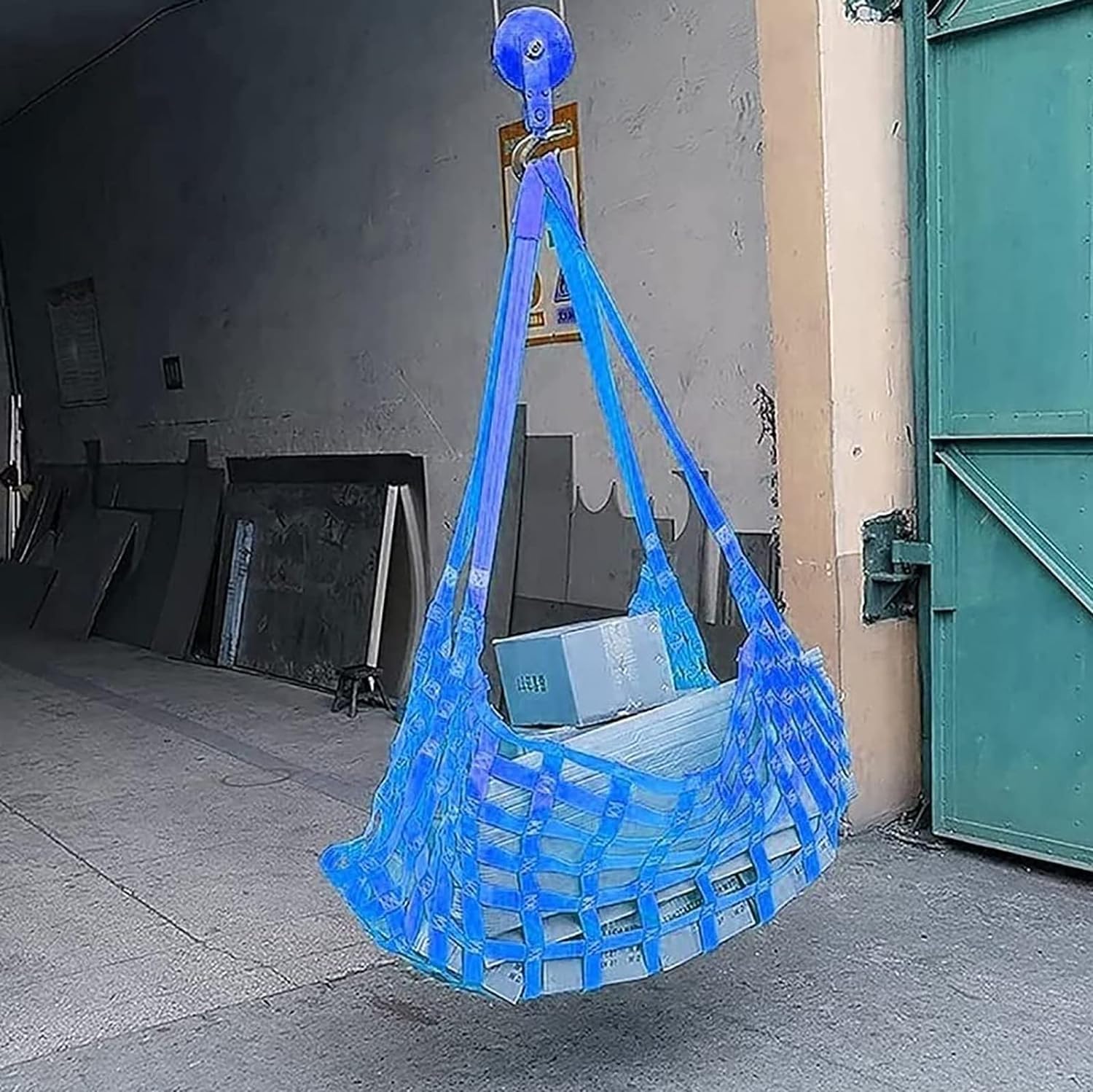 Faser-Ladungshebenetze, belastbare Fahrrad-Straßenladungssicherungsnetze, Hebenetze for Anschlagmittel in Bauterminals(1 X 1M/Mesh 10cm/Load 1t)