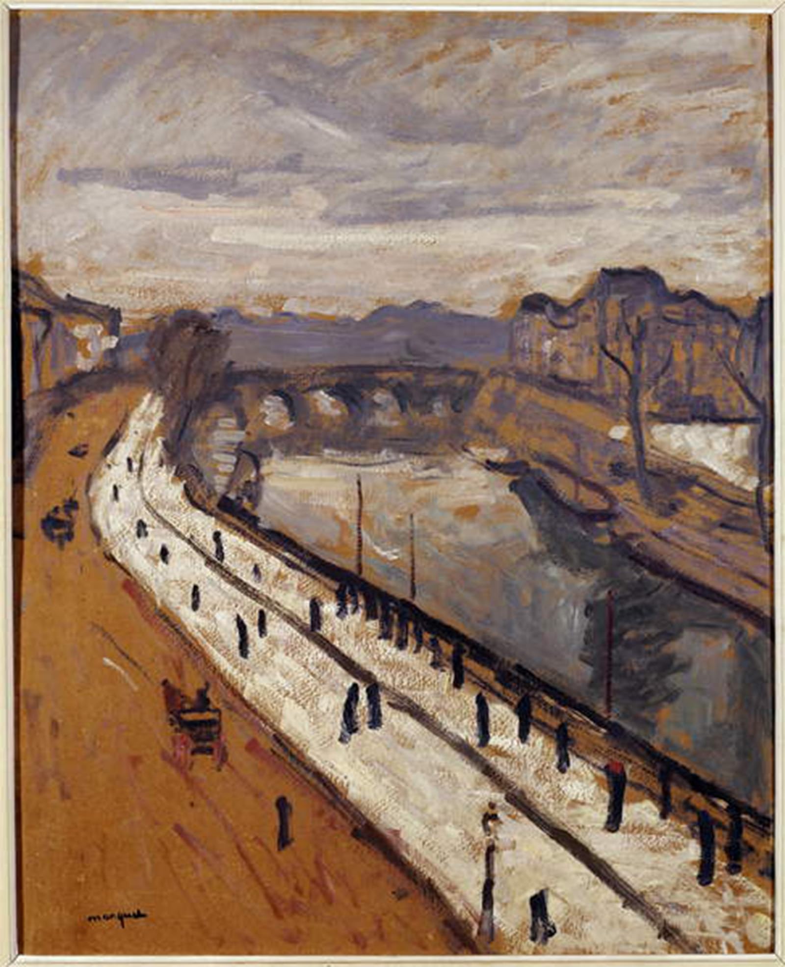 ARTXLXXBN Famous Painting Art Wall Decor Abstract Art Picture the Quai Des Grands Augustins in Paris by Albert Marquet Animal Pictures for Home Decor 60x90cm