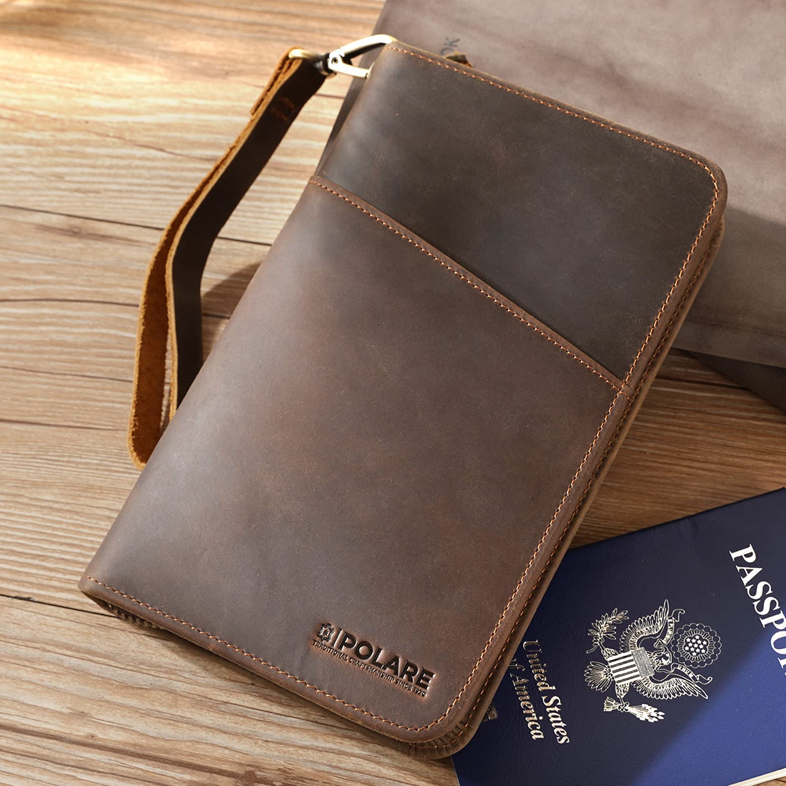 Polare, custodia per passaporto in pelle pieno fiore, per uomini e donne, blocco RFID, portafoglio da viaggio per famiglia, contiene 6 passaporti