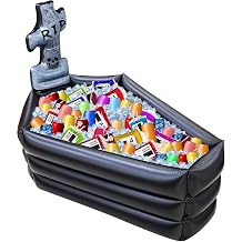 TURNMEON Halloween Inflatable Coffin Cooler, 100+ Cans Tombstone Party Bar