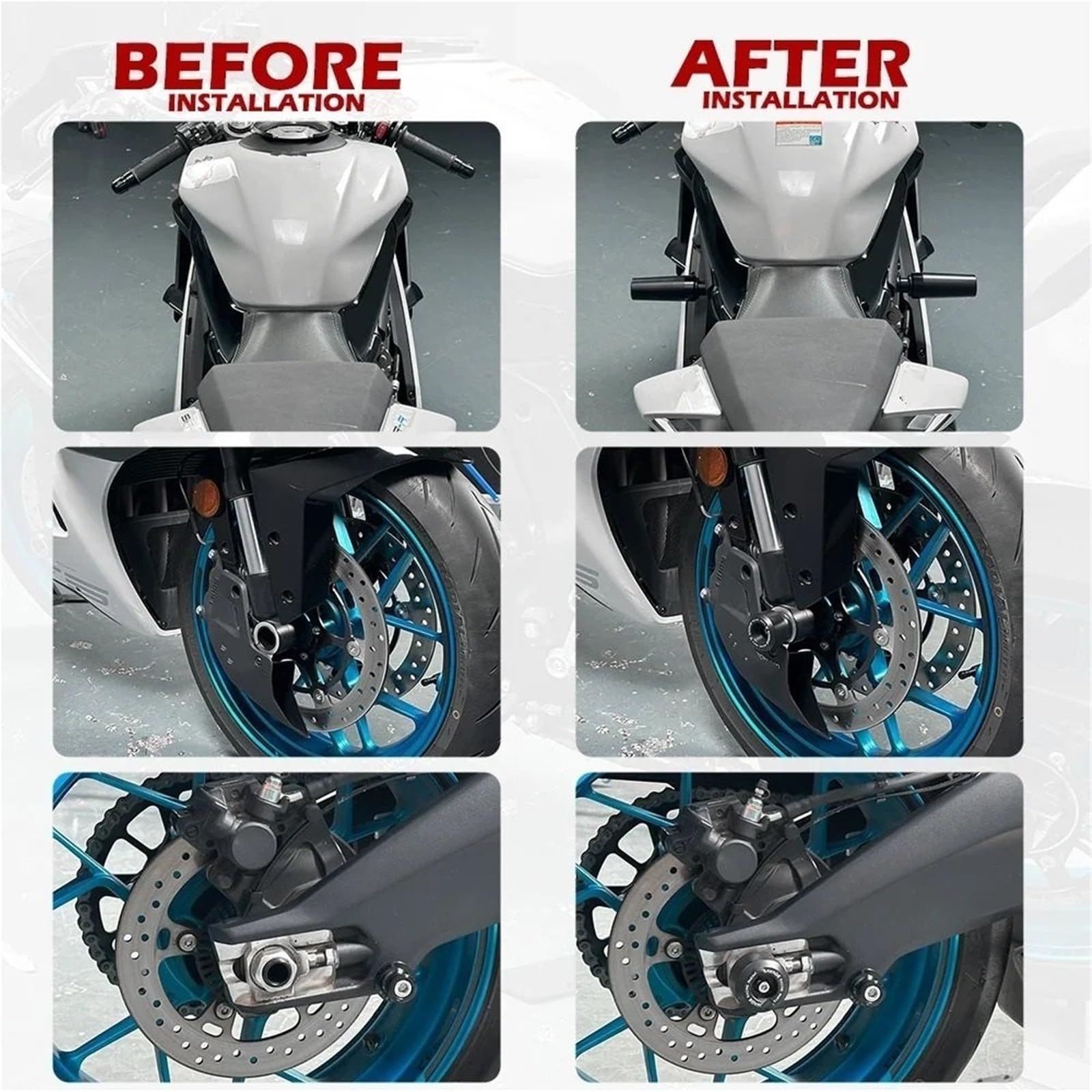 Pasuje do CFMOTO 675NK 675SS 675SR 675SR-R Rama owiewki Crash Slider Stojak na szpulę wahacza 675 SRR Osłona Podwozia Motocykla owiewki osłona(Frame Wheel Slider)