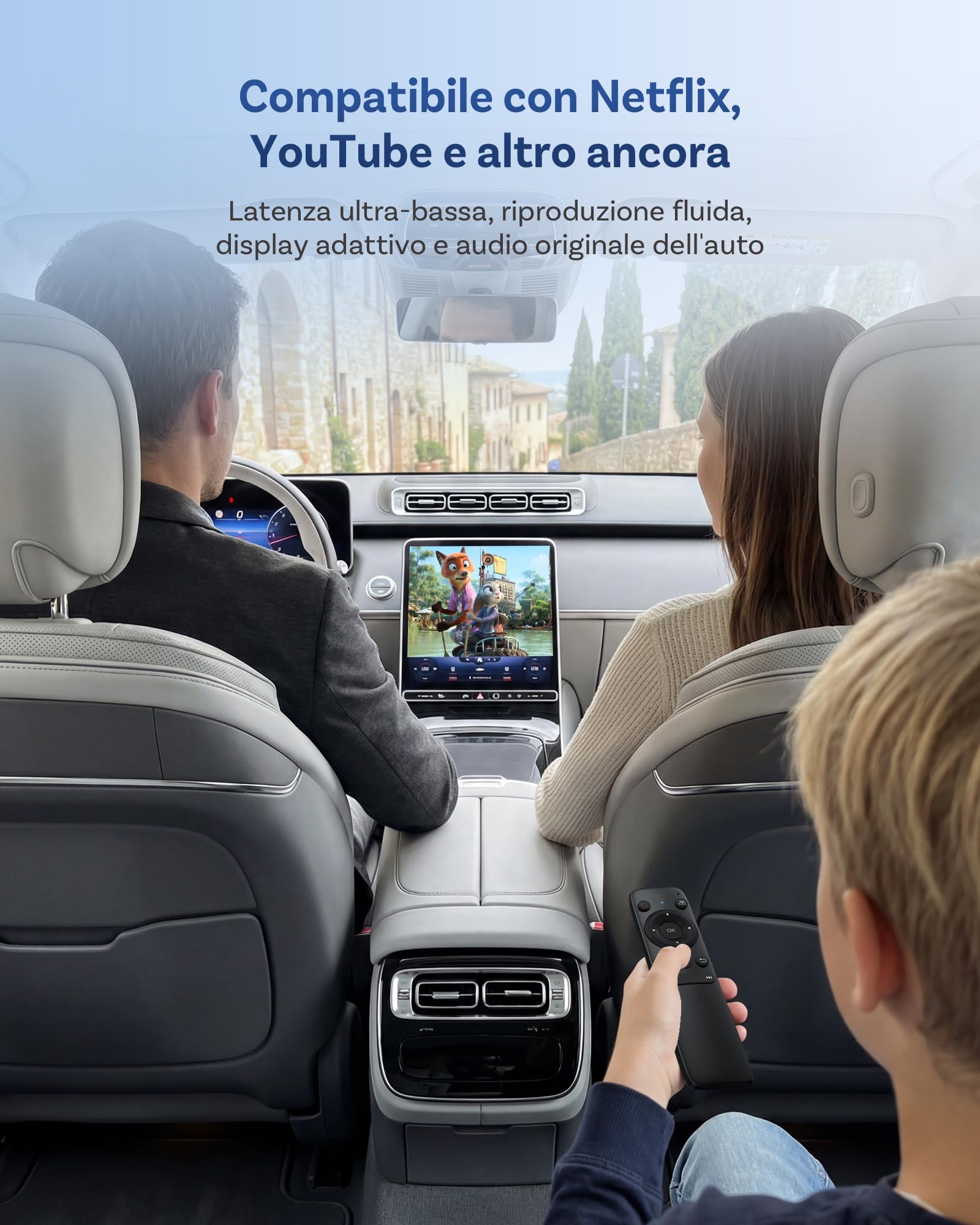 2026 Nuovo OTTOCAST Play2video Ultra, Adattatore CarPlay & Android Auto Wireless con YouTube Netflix, Plug & Play Chip 5G, WiFi6, 4GB+32GB Carplay AI Box per auto con CarPlay cablato dopo il 2016