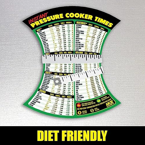 Miniatura 9 de Freidora de aire Tiempos de cocción y olla instantánea - Extra grande fácil de leer 11 x 8.5 pulgadas Guías de referencia para freír al aire y