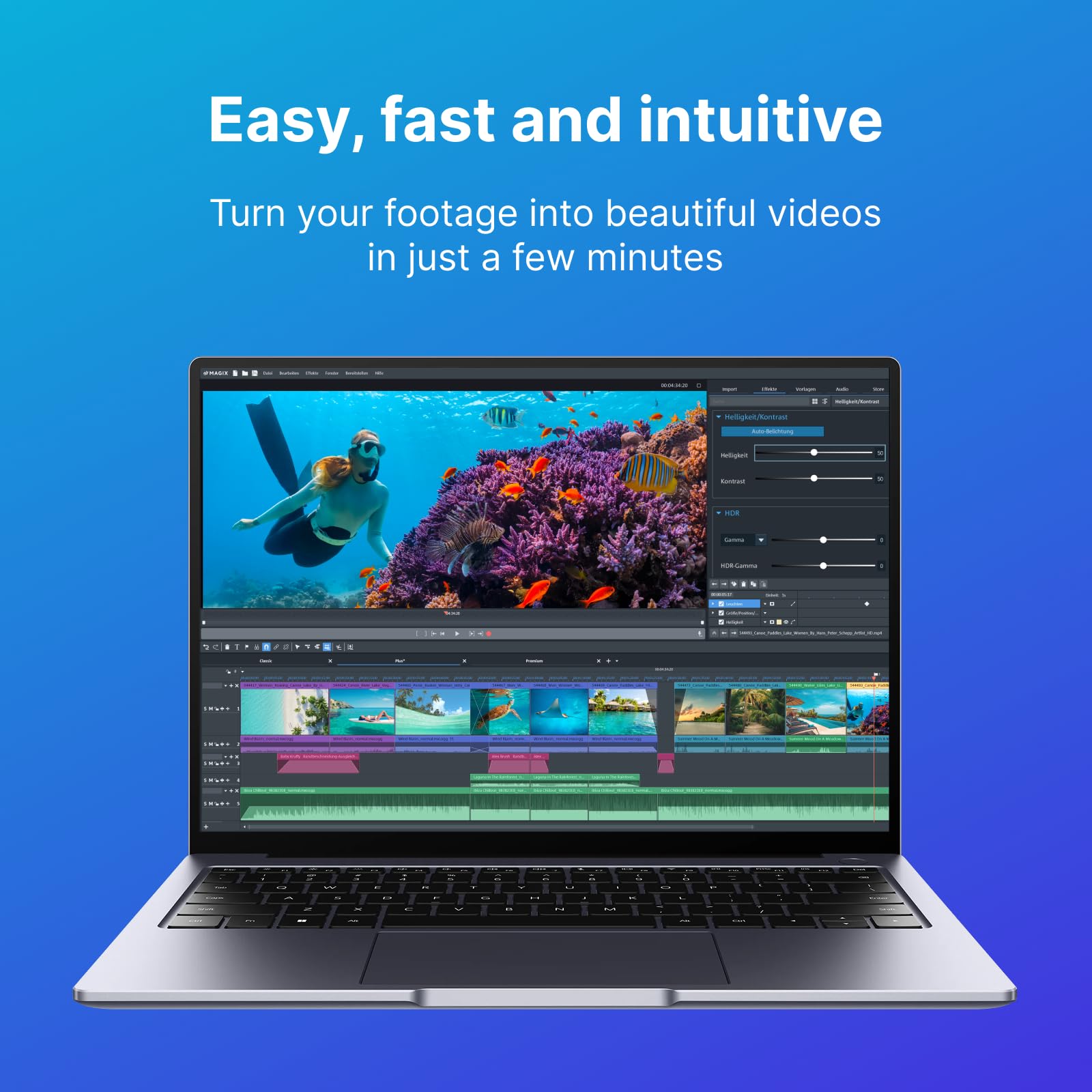 MAGIX Video deluxe Premium 2026 - Edición de vídeo para PC Windows 10/11 | 1 licencia descarga 2 dispositivos