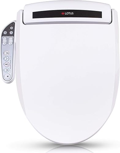 Lotus - Bidé de asiento de inodoro inteligente avanzado, función Purestream (alivio para el estreñimiento), asiento climatizado, lavado controlado,