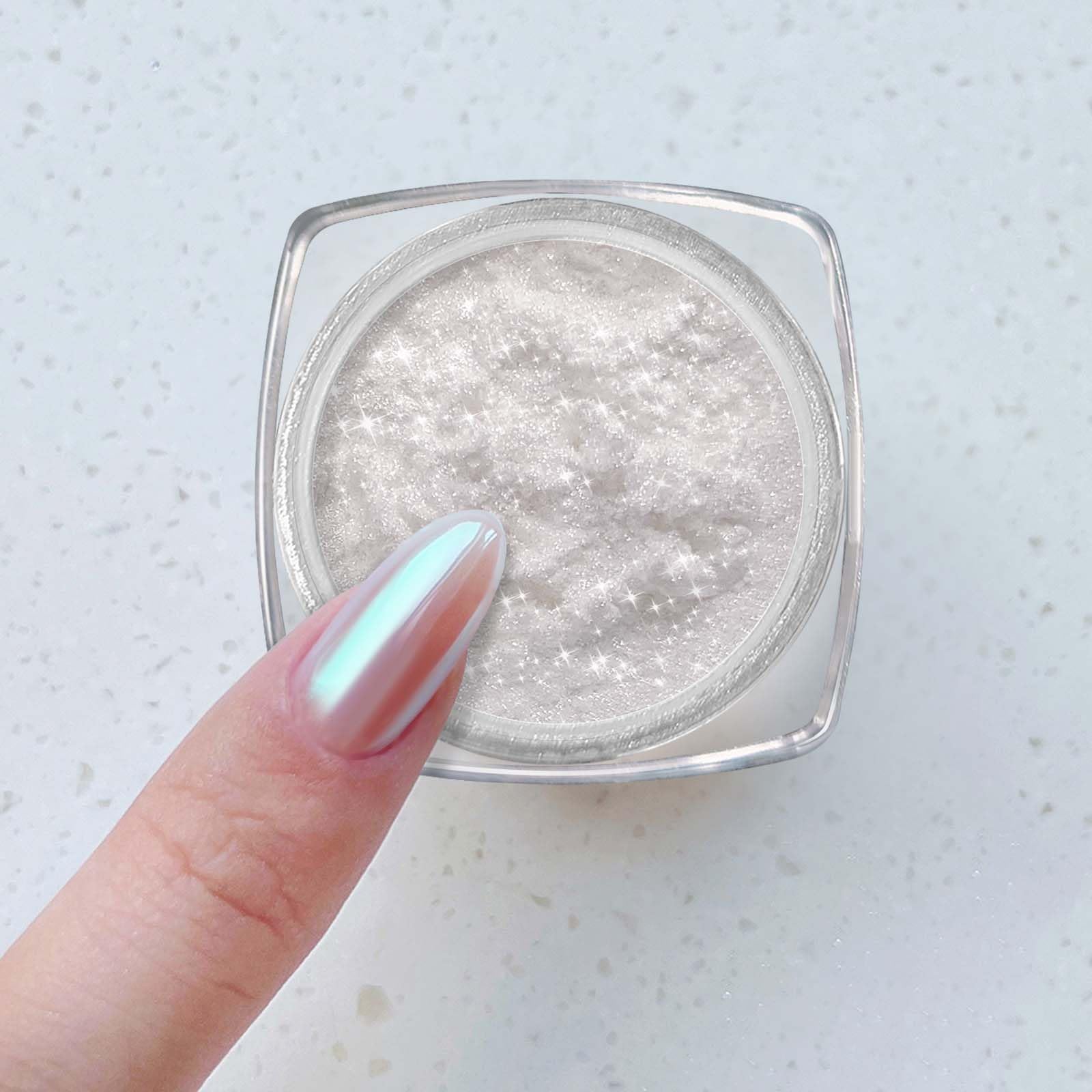 Upgrade Unicorn Chrome Nail Powder - 2025 Aurora Unichrome Mermaid Aurora Nail Powder Pigment Pearlescent Nail Art Glitter Decoration for Home DIY Nail Salon Manicure