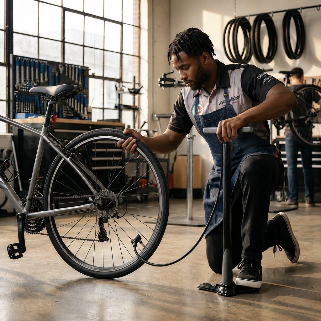 Pompa Jet In Acciaio Professionale Con Manometro Pompa Bici Da Terra Universale Per Valvole Presta Schrader Regina