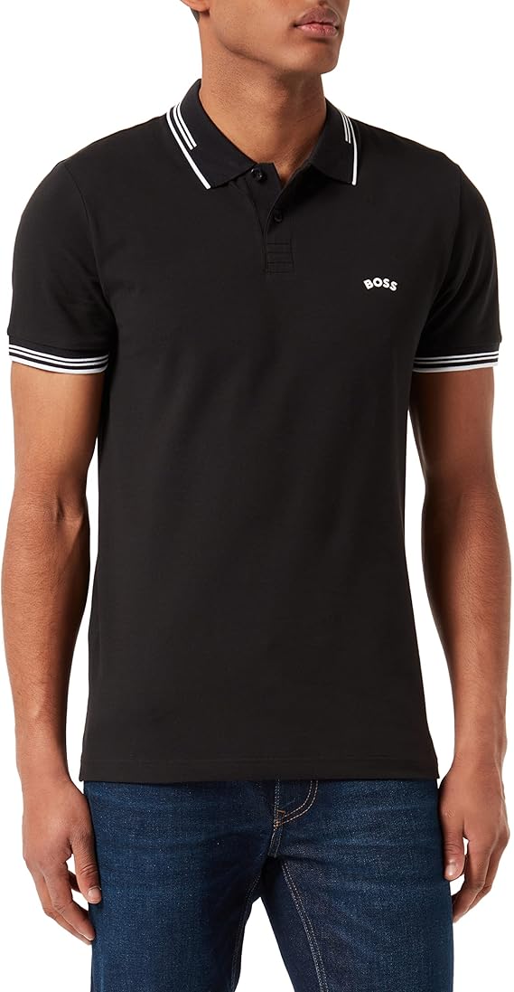 BOSS Men's Paul Curved Logo Polo Shirt at Amazon Men’s Clothing store