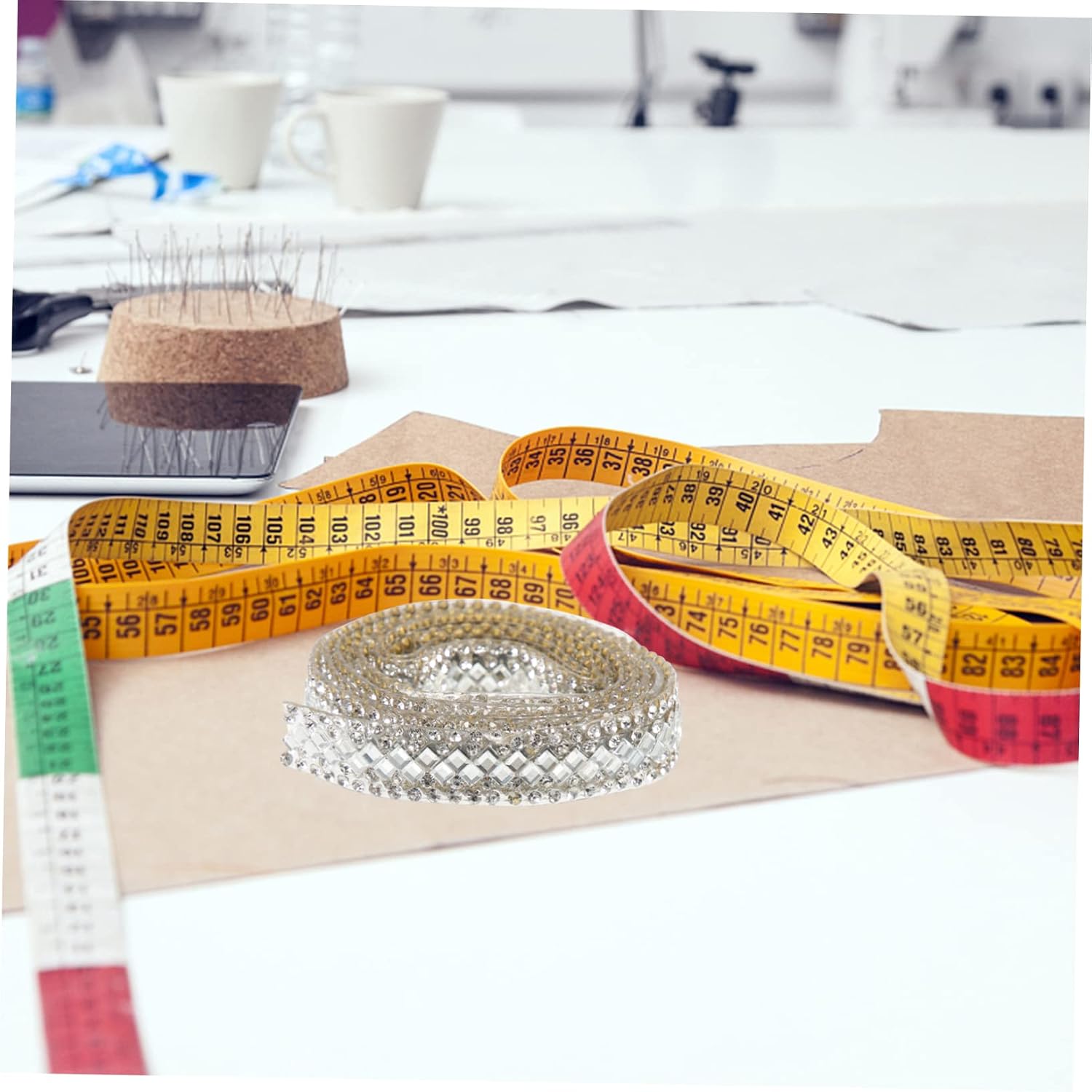 Self-Adhesive Rhinestone Ribbon for DIY Crafts and Clothing Decoration Wear-Resistant Multi-Function Costume Trim Cuttable Rhinestone Belt for Fashion Accessories