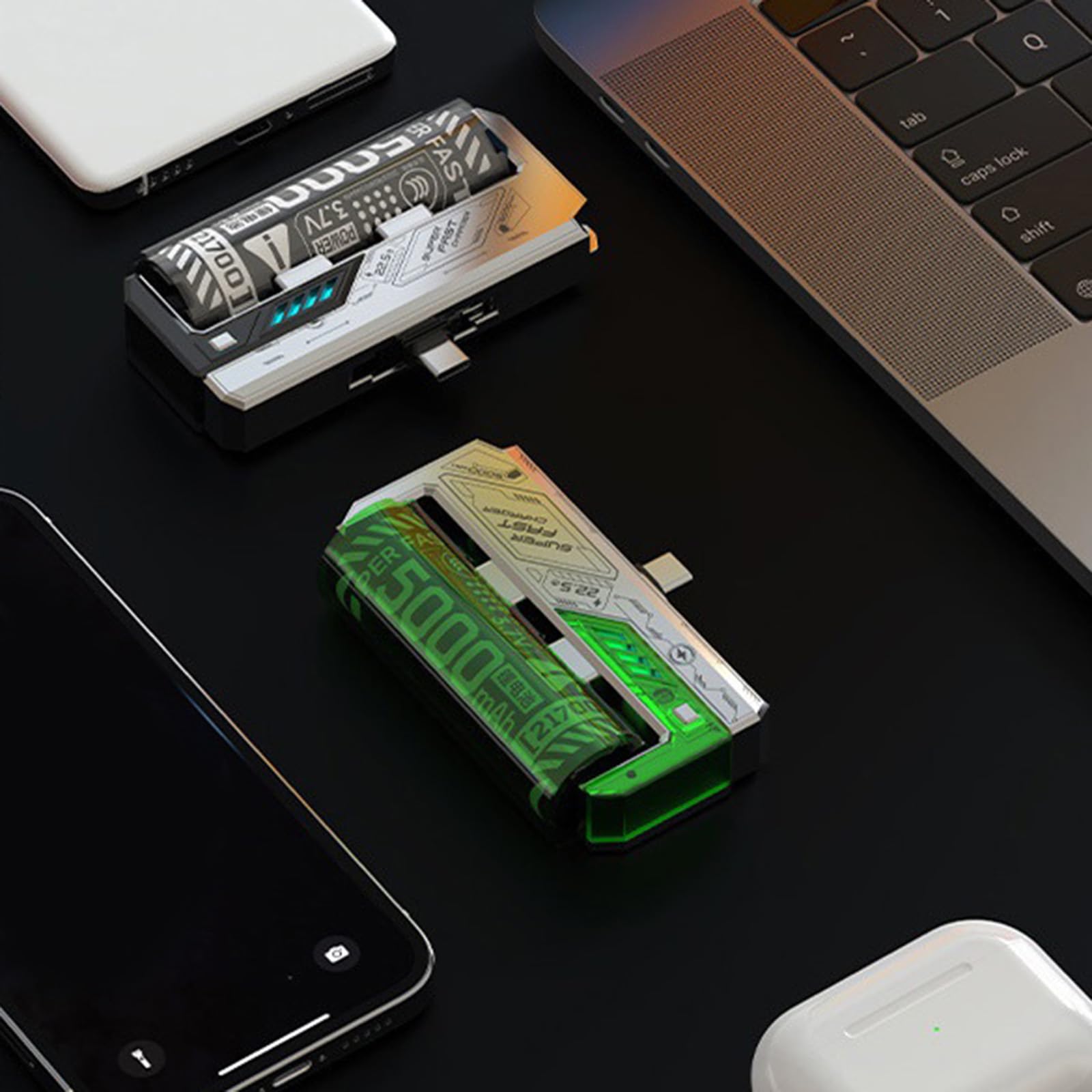 MURYE Fast Charges - Batteria sostituibile da 22,5 W, 5000 mAh, facile da trasportare, ideale per emergenze e viaggi, dispositivo di trasporto facile con batteria rimovibile