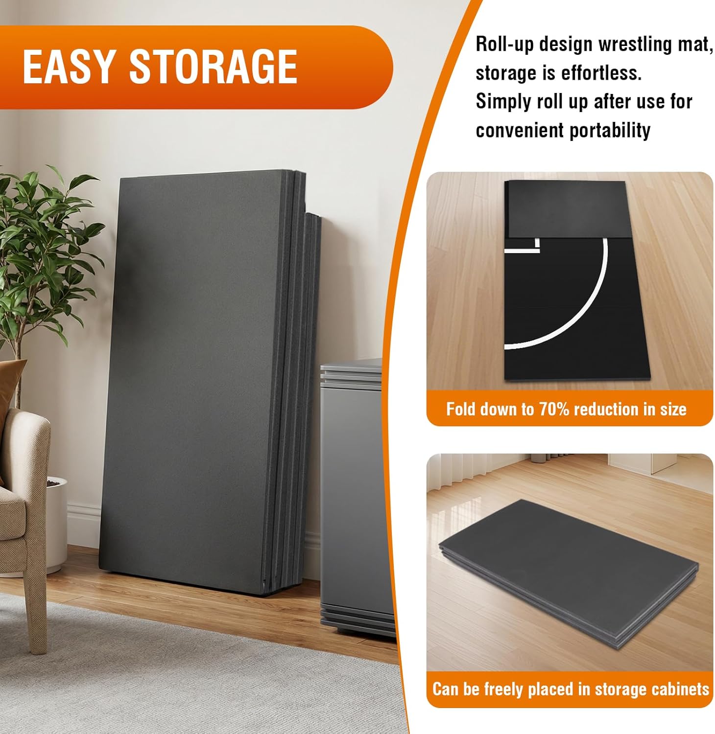 Generic Wrestling Mat 10ftx10ft Jiu Jitsu Mats with 3cm Protection for PE Training Yoga BJJ MMA Grappling Judo Boxing Martial Art