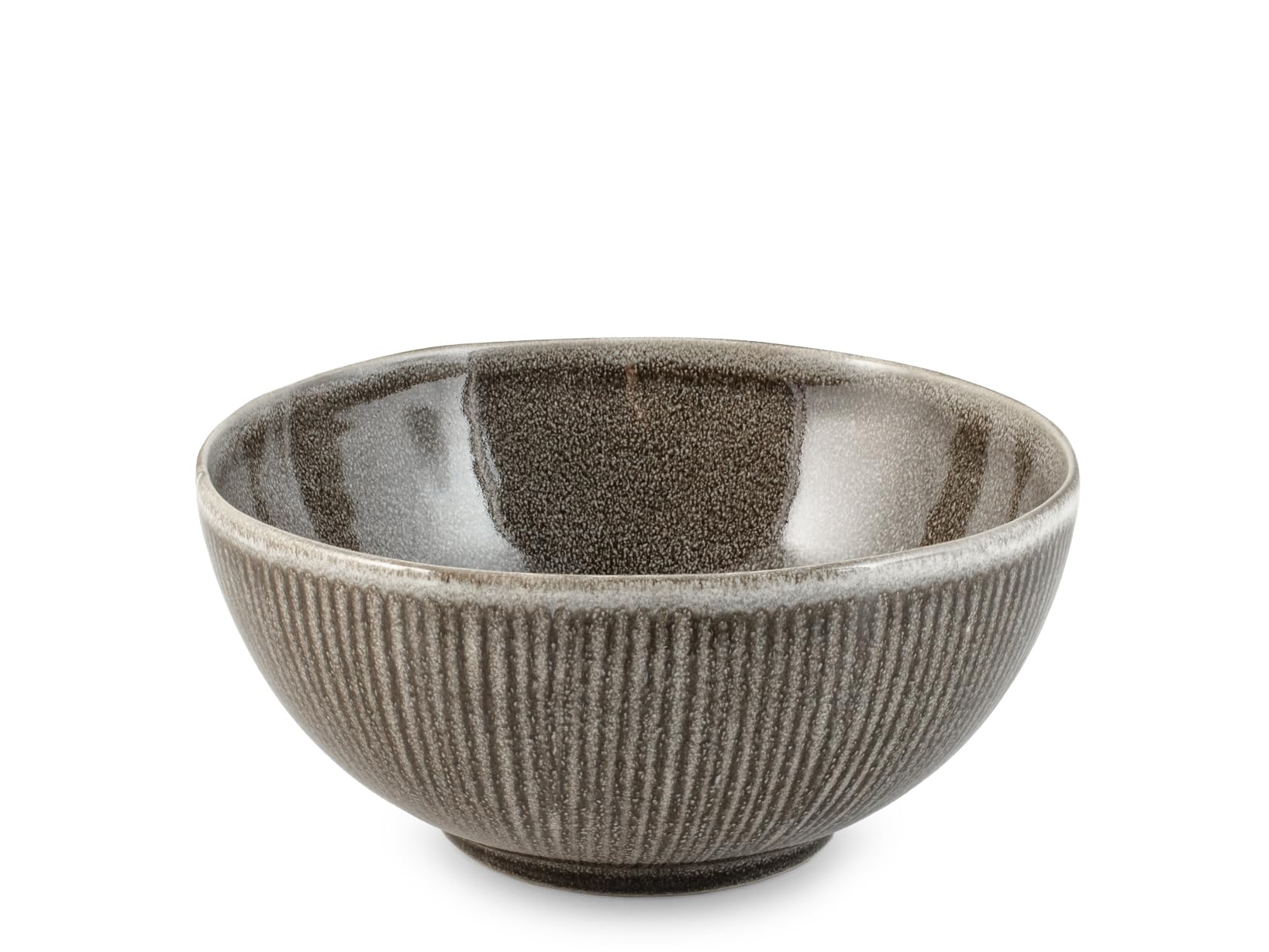 H&H Yucatan Stoneware Salad Bowl 23 cm - Brown - Minimal Design with Reactive Effect and Texture - Perfect for Salads, Unique Dishes and Side Dishes - Also Suitable for Catering