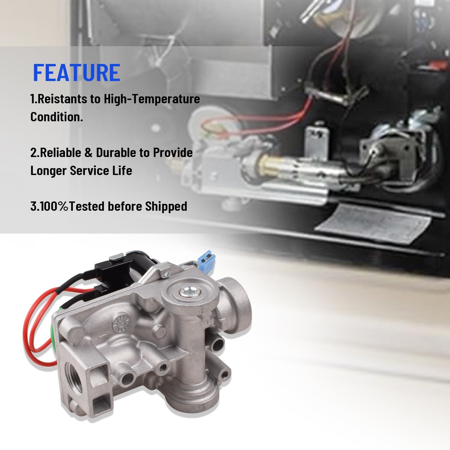 93844 RV Water Heater Solenoid Gas Valve Compatible with Atwood 6 and 10 Gallon Water Heaters Replaces# 93870 93321 92078