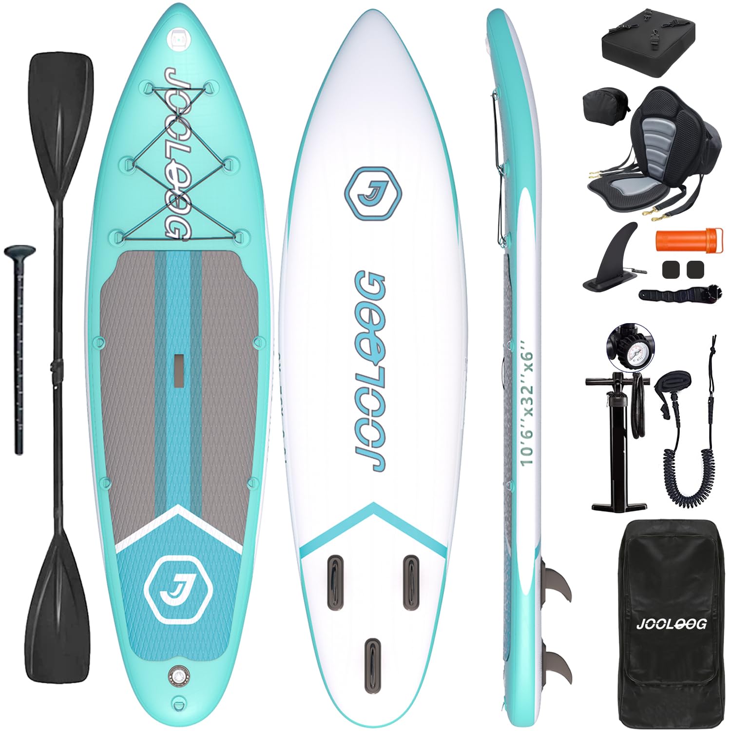 Premium Stand up Paddling Board mit Sitz, max. 200 kg | 320 × 81 × 15 cm Allround SUP Board für Anfänger & Fortgeschrittene, mit Universal-Kamerahalterung – geeignet für 2 Personen