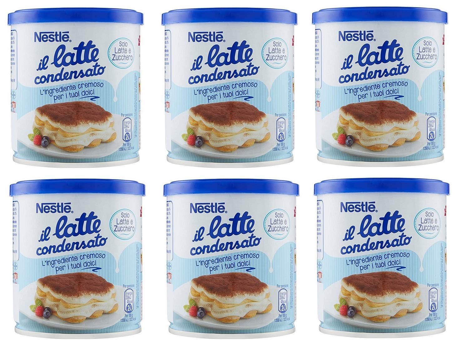 Nestlé il latte condensato Lot de 6 ingrédients crémeux pour desserts 397 g