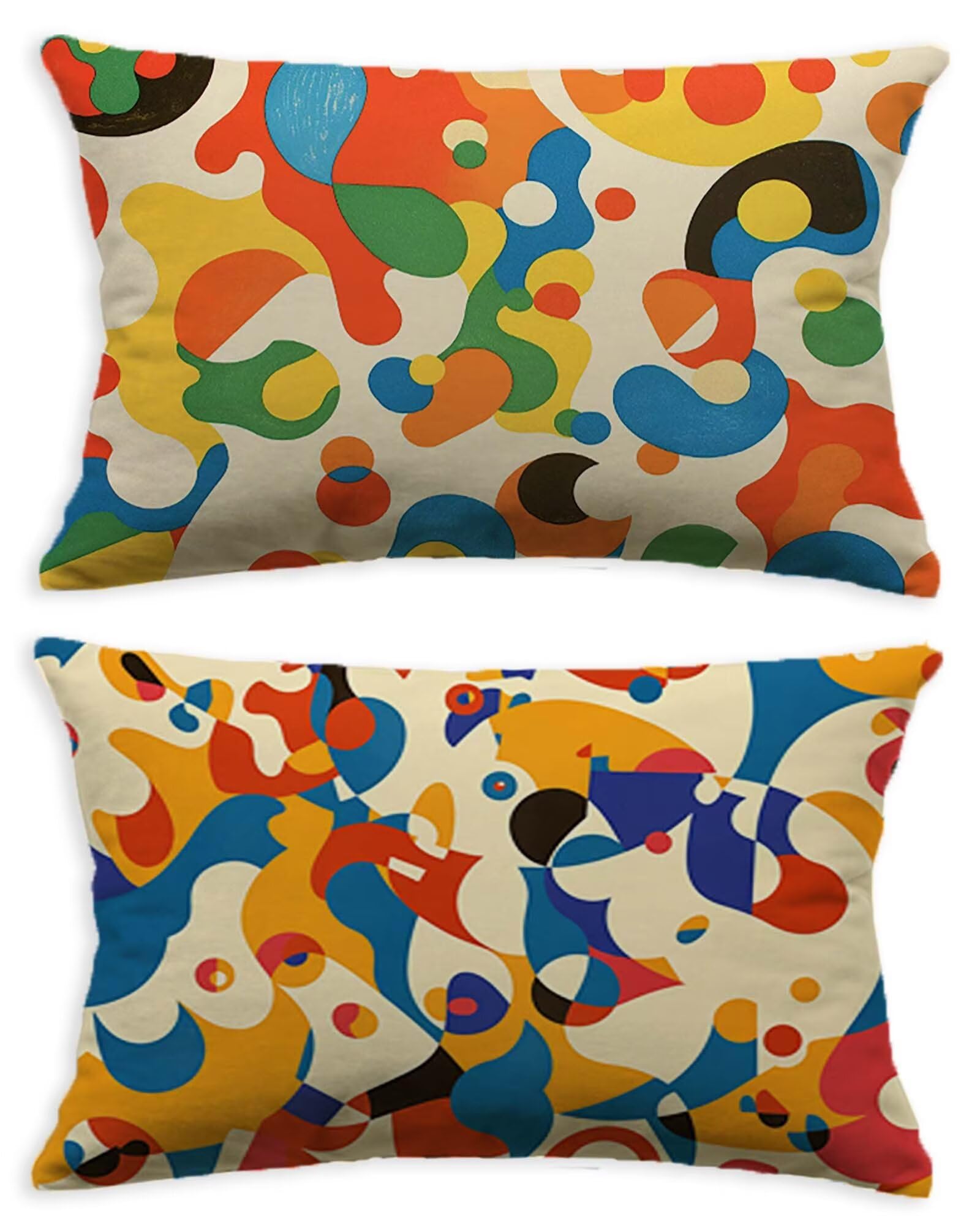 Housse de coussin 70x90 cm lot de 2 en velours imprimé double face O-593C