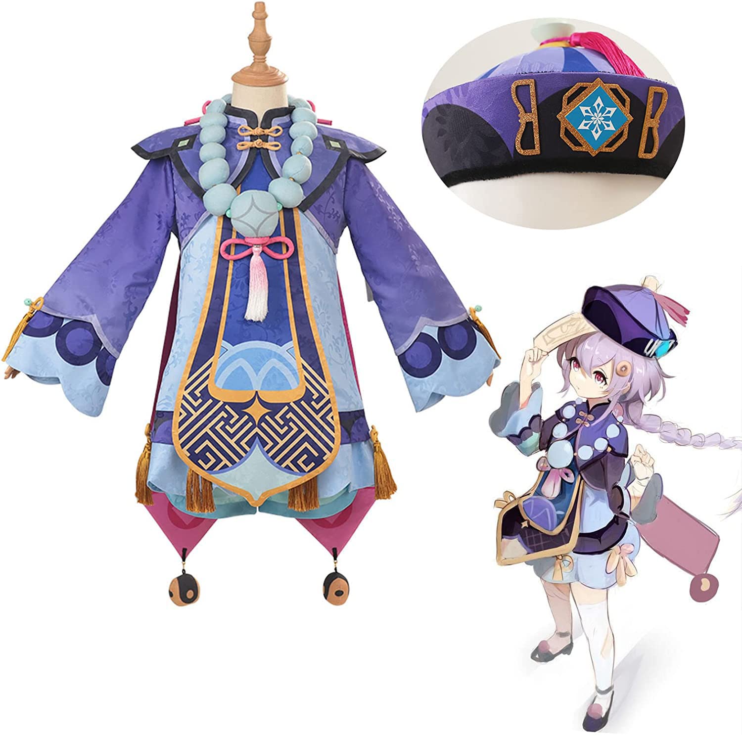 Amazon.co.jp: [ZAVY] 原神 げんしん 七七 コスプレ豪華版 衣装