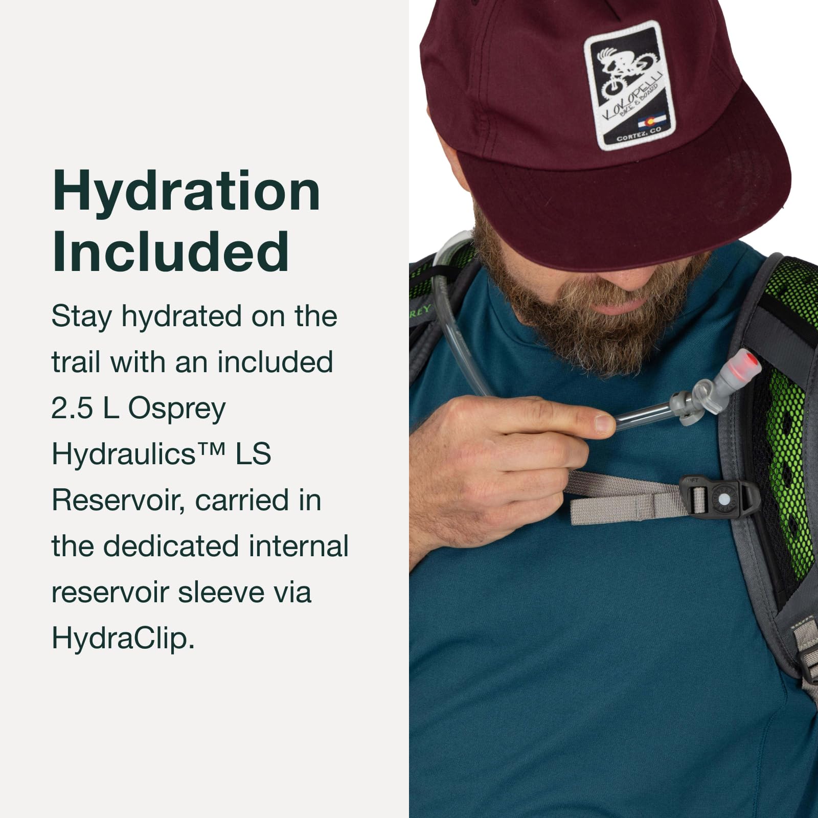 Osprey Sportlite plecak turystyczny unisex 20 l, ze zbiornikiem hydraulicznym, zielony liść sosny