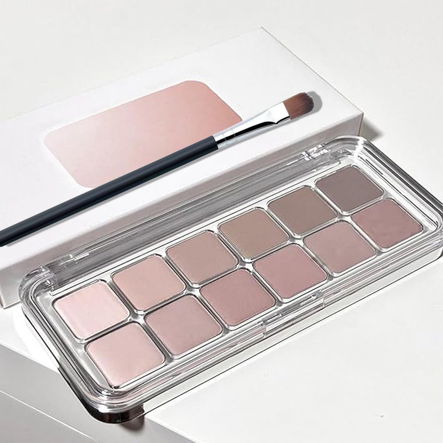 Eye Shadow Palette for Women Versatile Brown Pink Nude Eyeshadow, Waterproof Long-Lasting Formula, Smooth Application with Brush