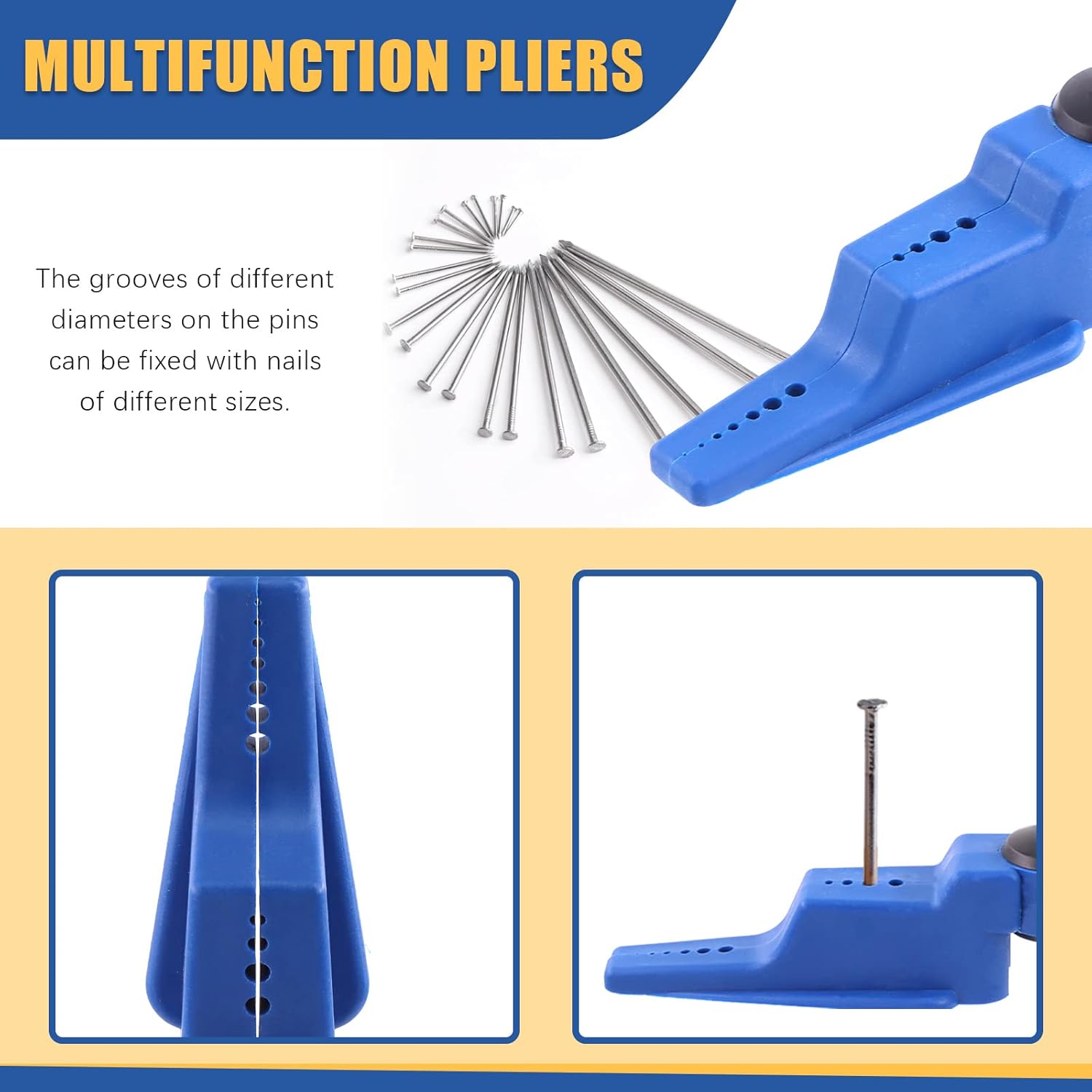 Glarks Nail Hold Plier - Plastic Safety Plier Finger Saver Protector for Hammering Nails & Screws