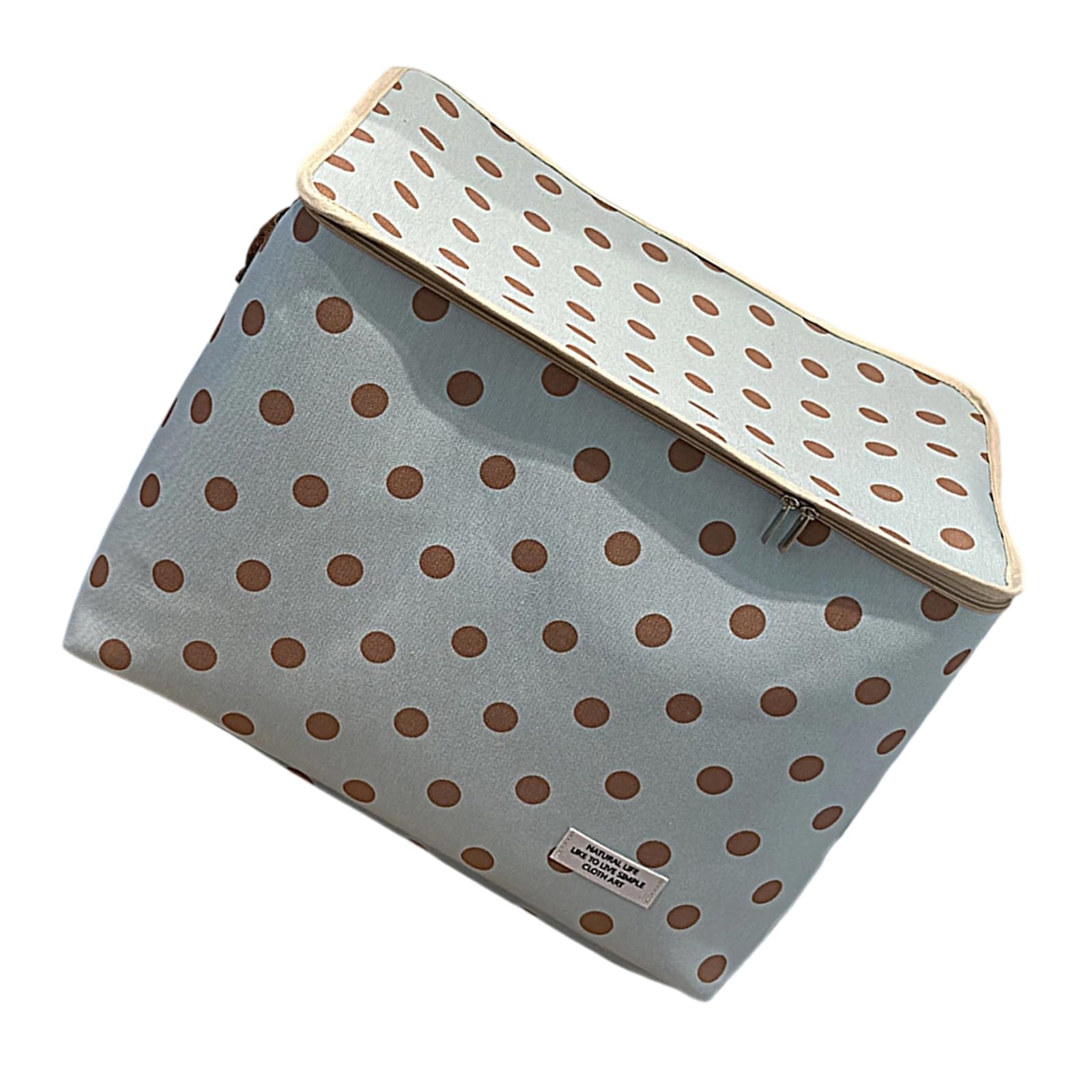 MCAOAL Foldable Fabric Storage Box with Covered Lid and Side Handles for Home Closet, Clothing, and Bedding Storage Needs Fabric Box Zippered Closet Organizers