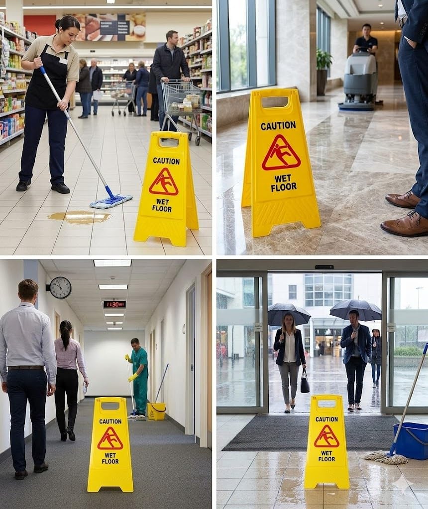 Wet Floor Sign Board Caution Warning Display Board for Slippery Floor Safety in Office Mall Hospital Hotel 3