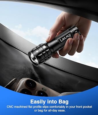 LETMY 2 Pack Rechargeable Flashlights 2000 Lumens, 3 Modes Bright Small Flashlight for Home Tactical Flashlights Rechargeable, Zoomable LED Flashlights Waterproof for Outdoor,Camping Emergency
