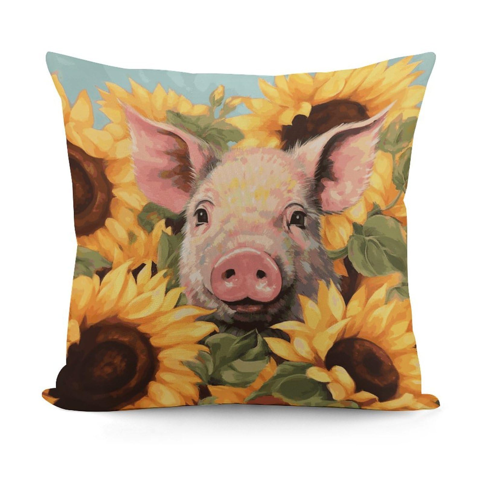 FekiLoot Smiling_77725070 Throw Pillow Cover Cozy Plush Cushion Case Soft Decorative Pillow Cover Square Cushion Covers Modern Pillowcase for Sofa Living Room Couch Bed Home Decor 18x18 Inch