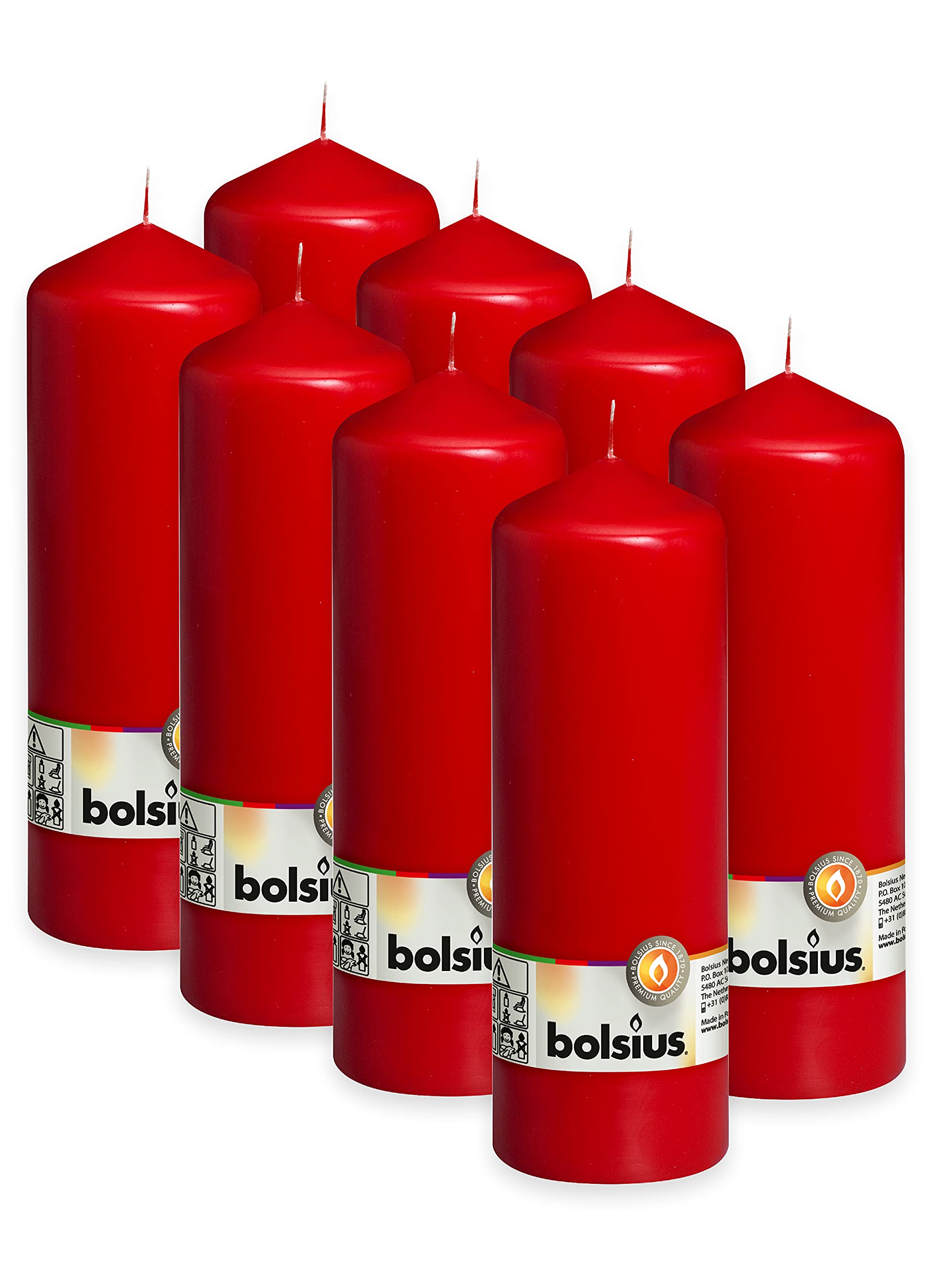 Bolsius Gladde Stompkaars Stompkaars, 200/68 mm, Ivoor, 80 branduren