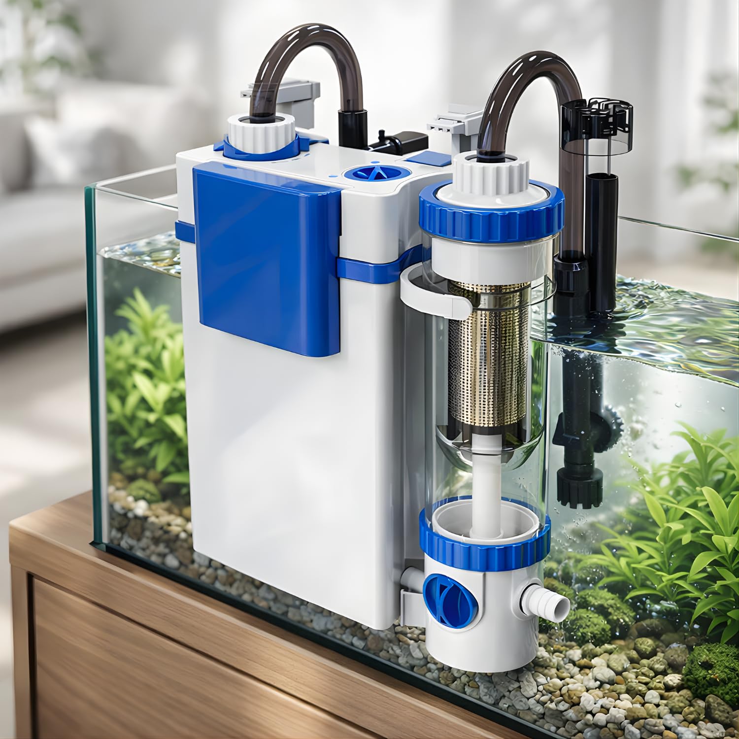Sun-Sun Large Flow Hang-On Back Aquarium Filter – Silent External Bio Power Filter for Freshwater & Planted Fish Tanks | Multi-Stage Filtration System (YBF 500 | 6W | 500L/Hr)-image-36