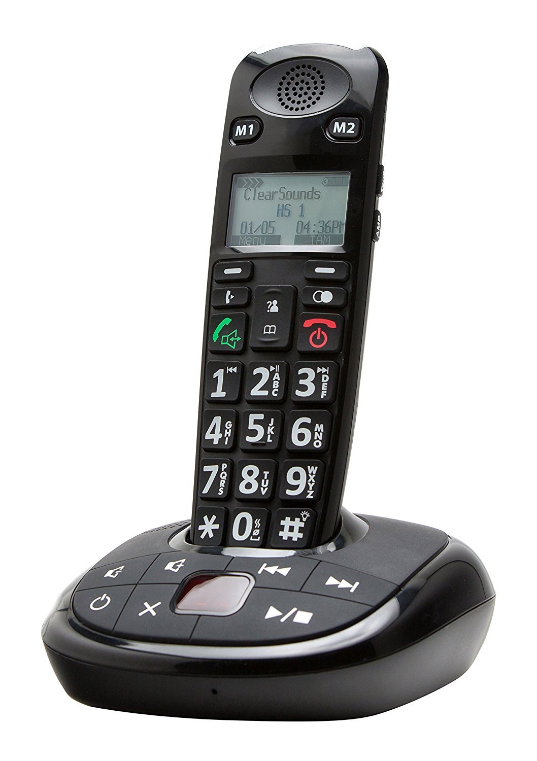 ClearSoundsA700 Amplified Cordless Phone with Answering Machine - Supports DECT 6.0 Frequency, Multi-Line Operation, AC Power and Battery Operated