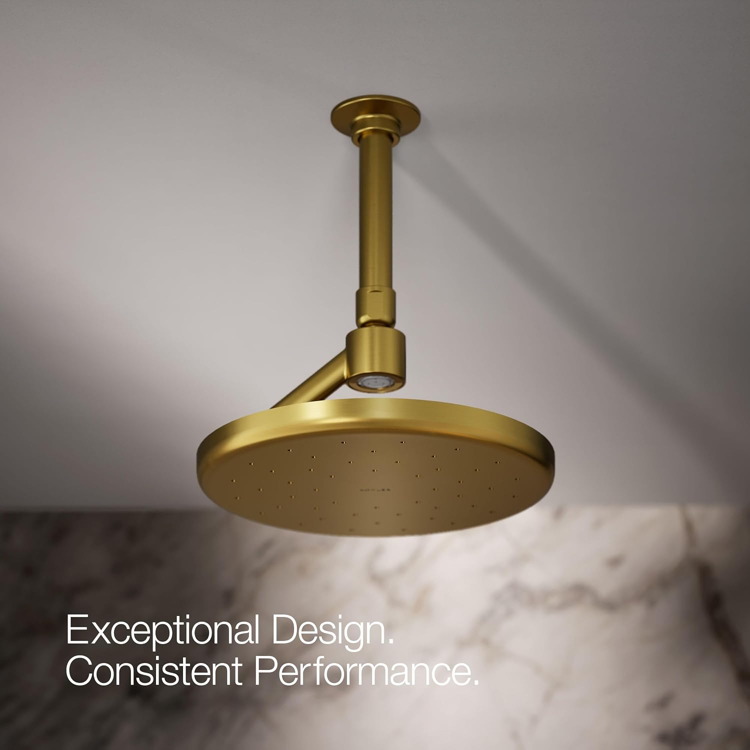 Kohler 26301-2MB Statement® Open Rain iconic single-function rainhead," 2.5 gpm, Vibrant Brushed Moderne Brass