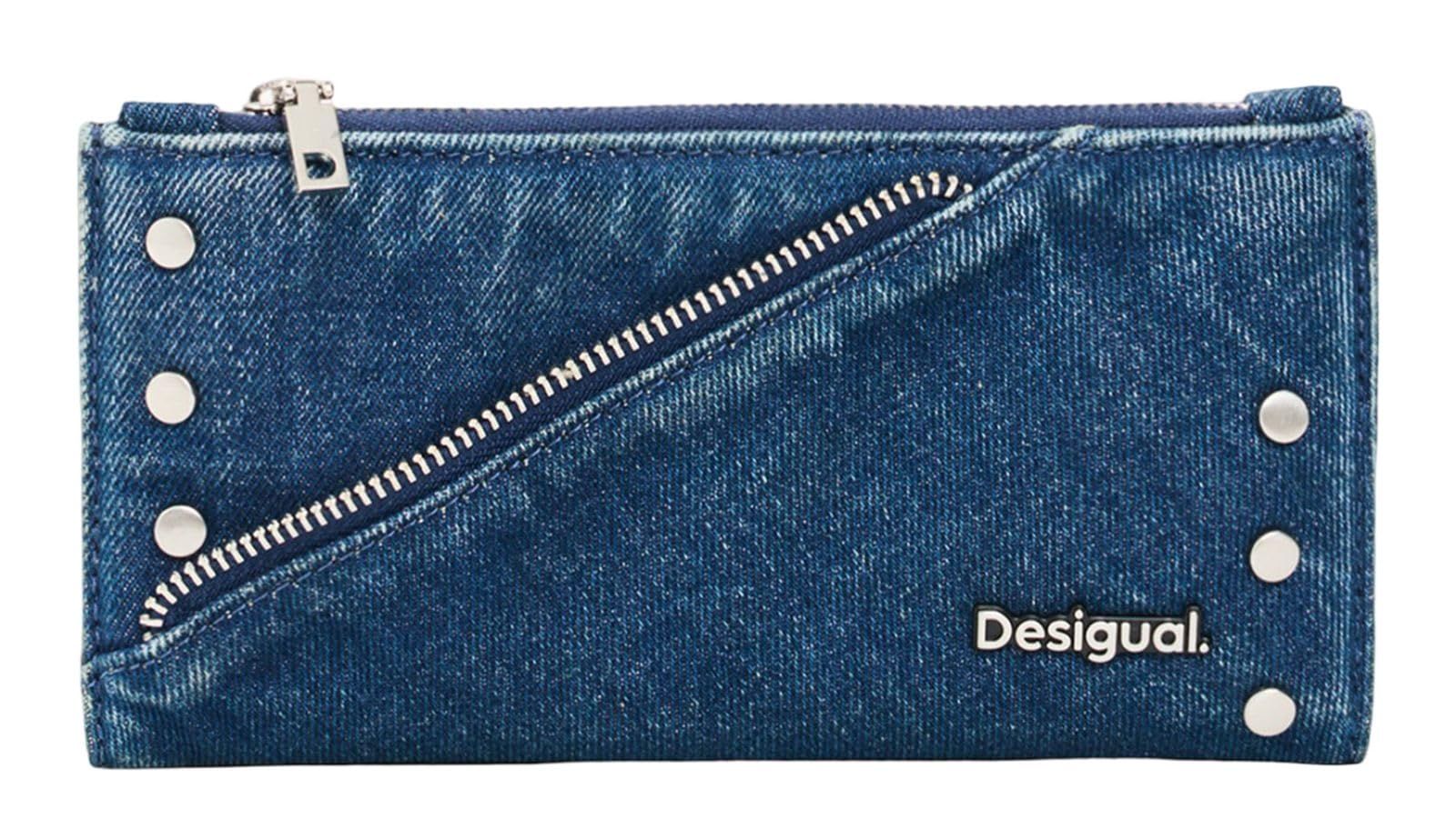 Desigual portafoglio Mone Centella Long Wallet Denim blu