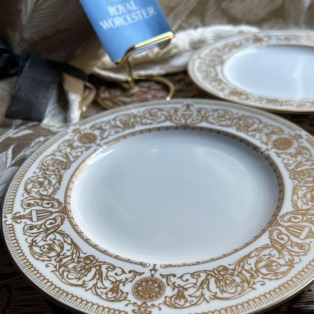 英国製 ROYALWORCESTER 最高級ライン HYDE PARK 2枚新品英国製 英国製 ROYALWORCESTER 最高級ライン HYDE PARK 2枚新品英国製
