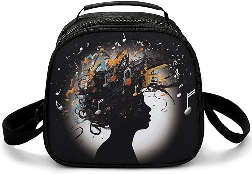 Lunch Box Lunchbag for Women Men Leakproof Cooler Tote Bags Music Image Insulated Lunchbox Reusable Cute Lunch Pail Bag Cooler Lunch Container for Work Picnic Travel