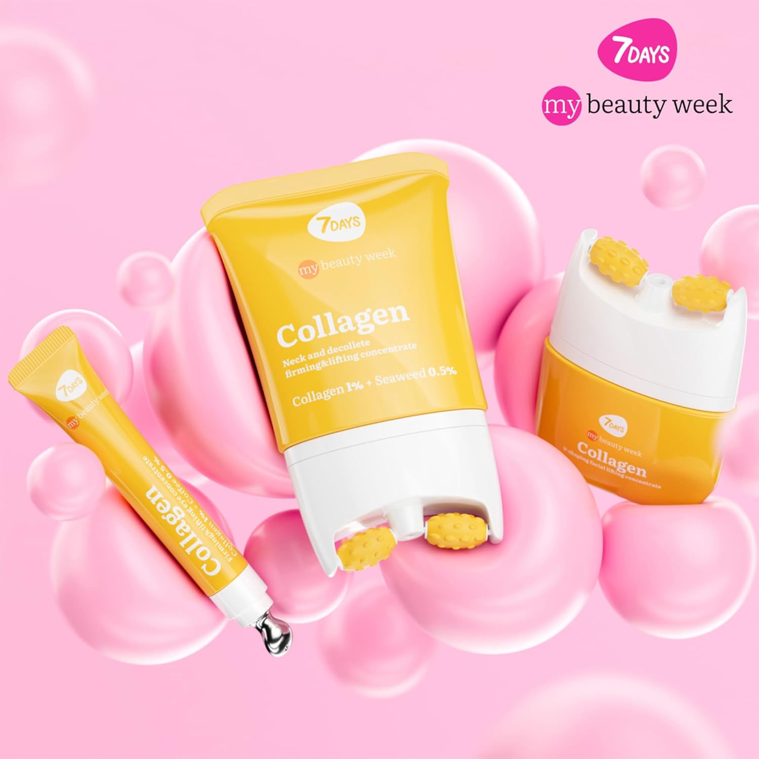 7DAYS Face Cream with Collagen - Korean Anti Aging Face Moisturizer with Collagen, Firming 2-in-1 Tightening & Lifting Neck Cream & Face Cream with Peptide Complex, Wrinkle Care | 1.35 fl oz - Image 9