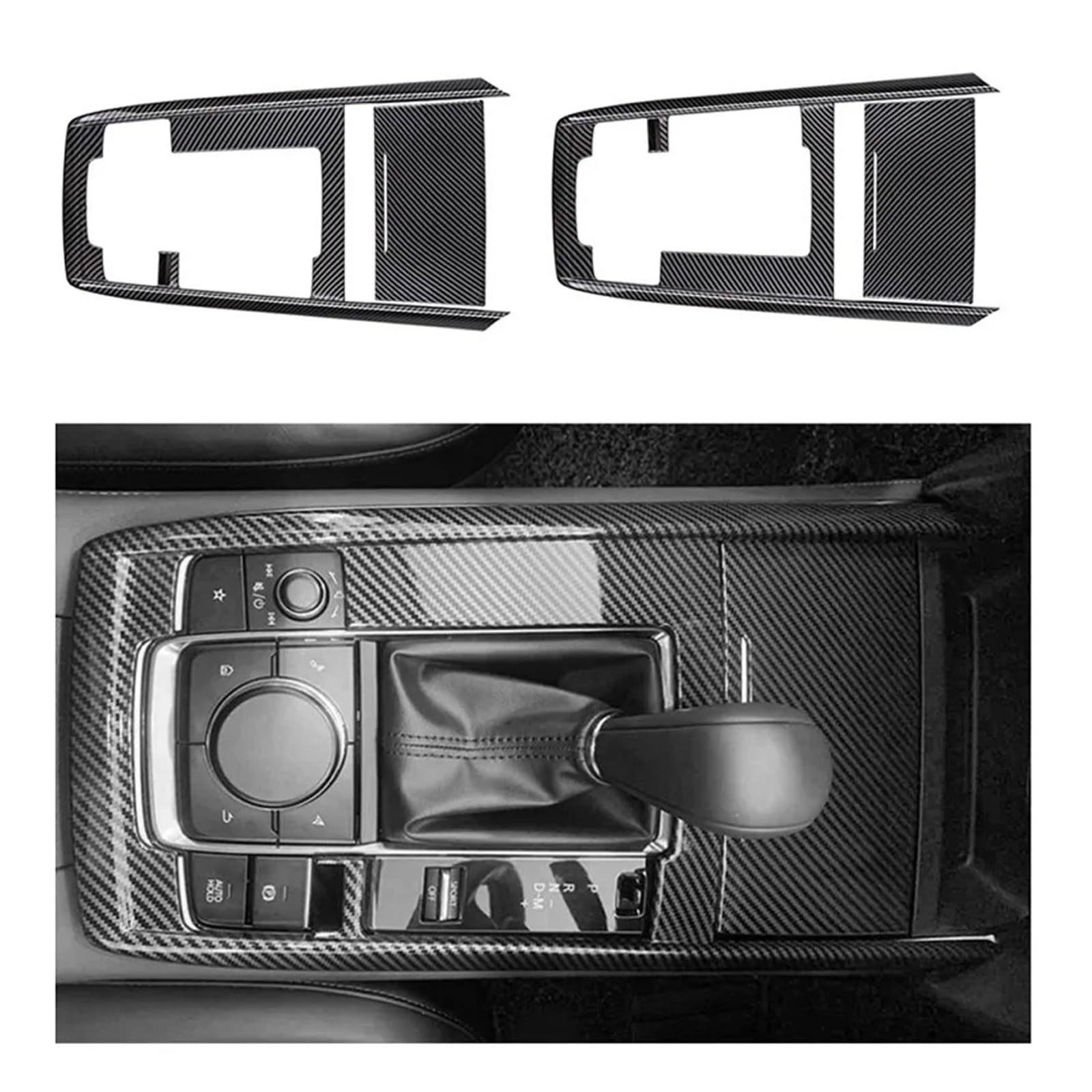 Cubierta panel engranajes Para Mazda CX30 Para CX-30 2019 2020 2021 Panel Engranaje Central Coche Panel Control Calcomanía Caja Cambios Coche Modificación