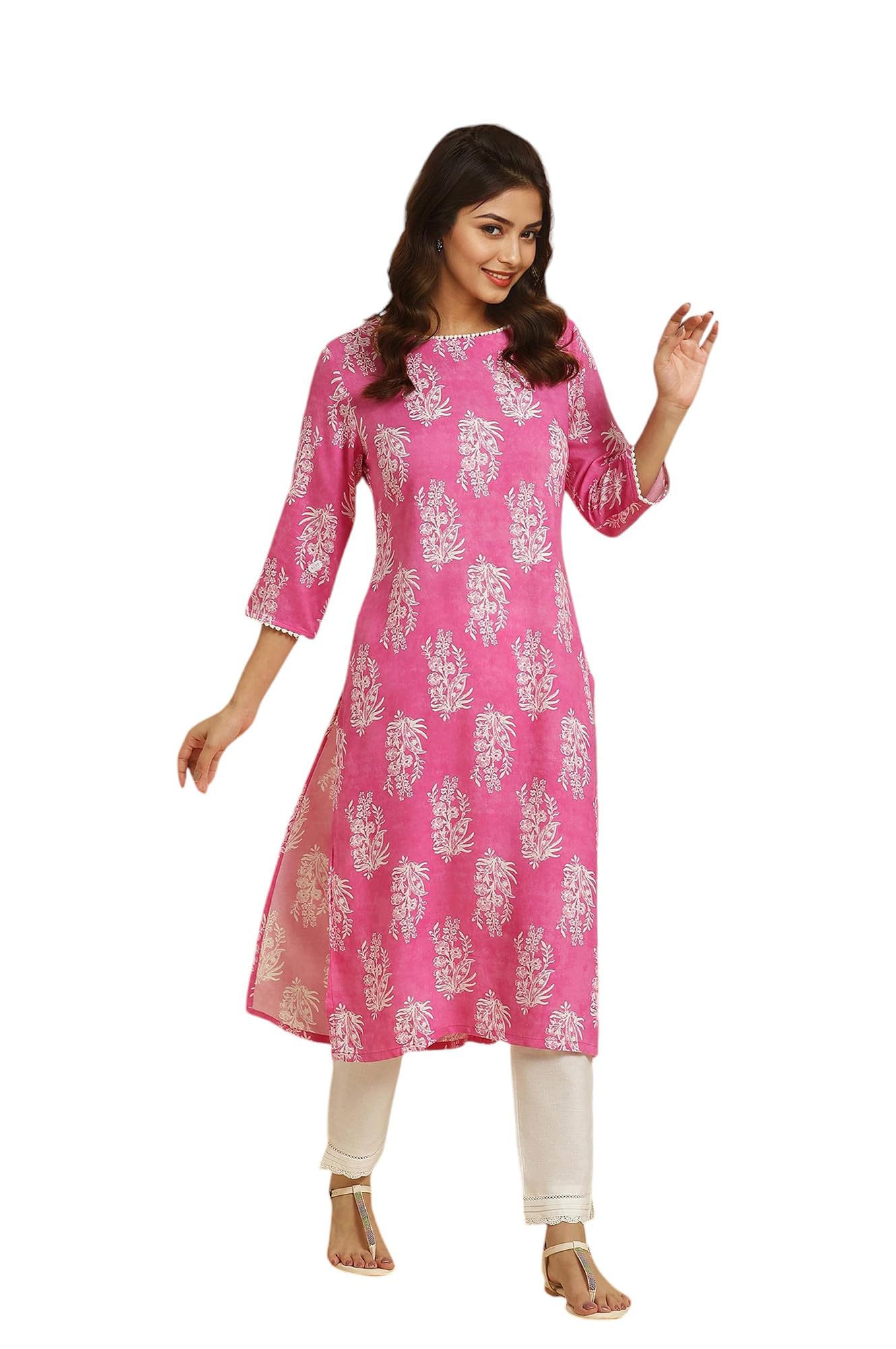 w for woman Women's Rayon Straight Fit Straight Kurta-picture-21