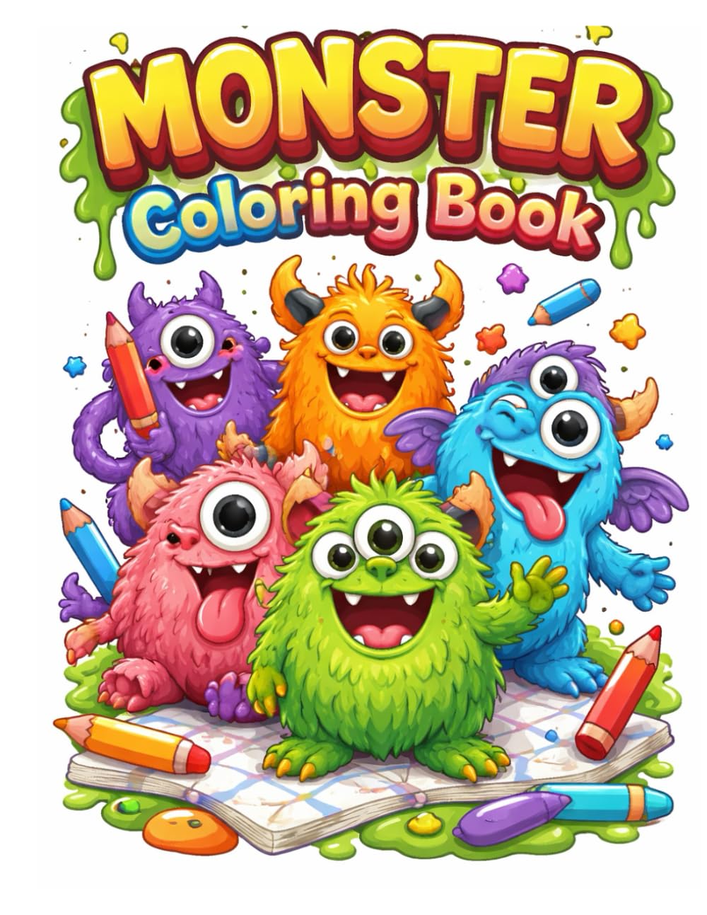 Monster Feelings Coloring Book for Kids: 25 Fun Pages of Cute Monsters Showing Different Emotions: 25 Fun Coloring Pages of Cute Monsters Showing Different Feelings and Emotions