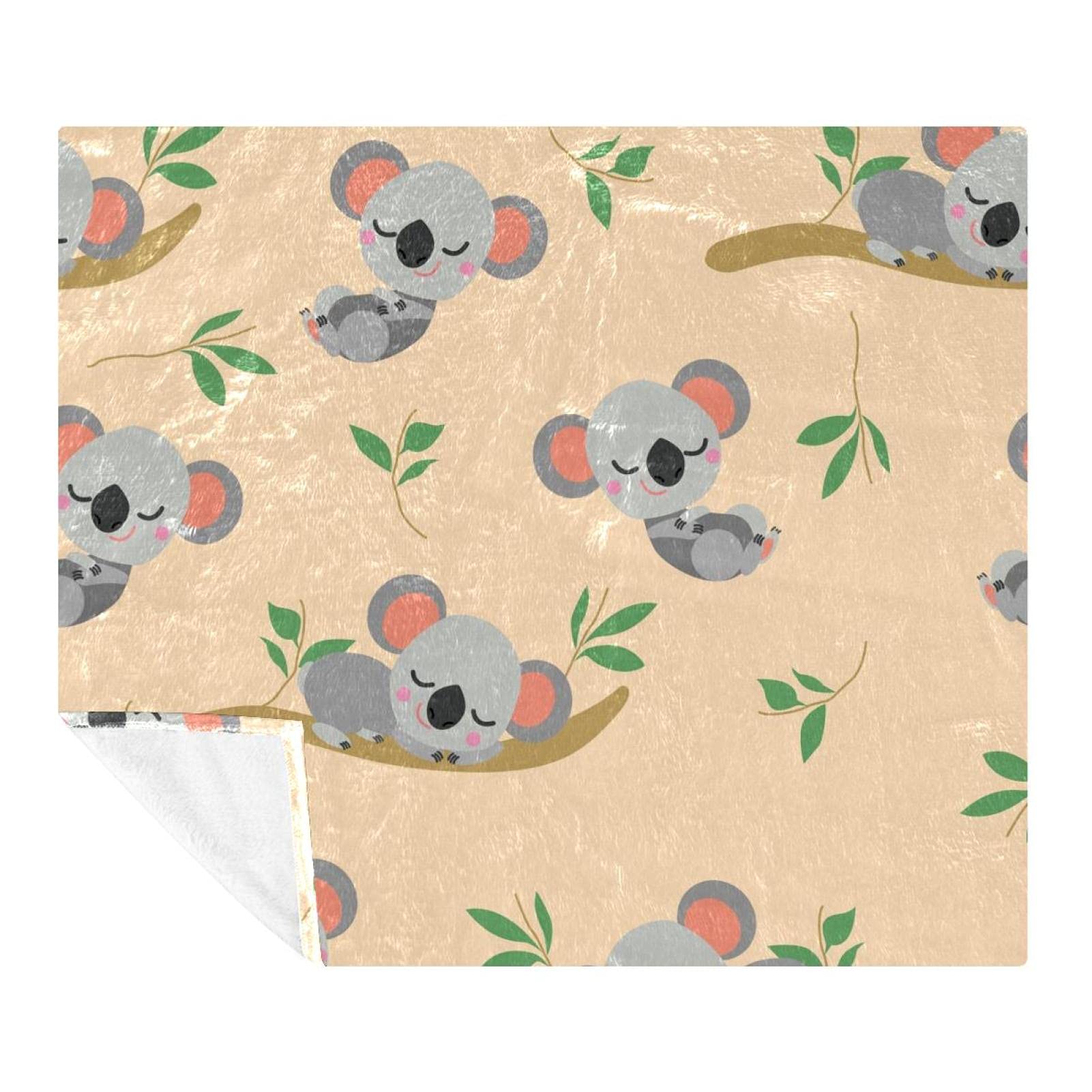 Couverture koala 150x200 cm plaid microfibre lit et canapé