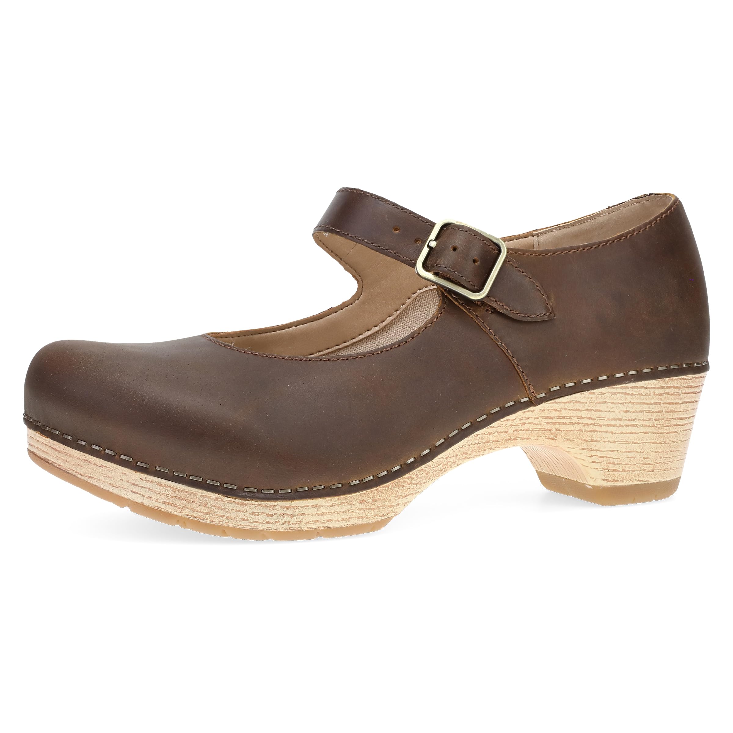 Dansko Lilah Mary Jane Clog for Women - Linings from Recycled Materials and Leather for Breathability- Lightweight Rubber Outsole for Long-Lasting Wear