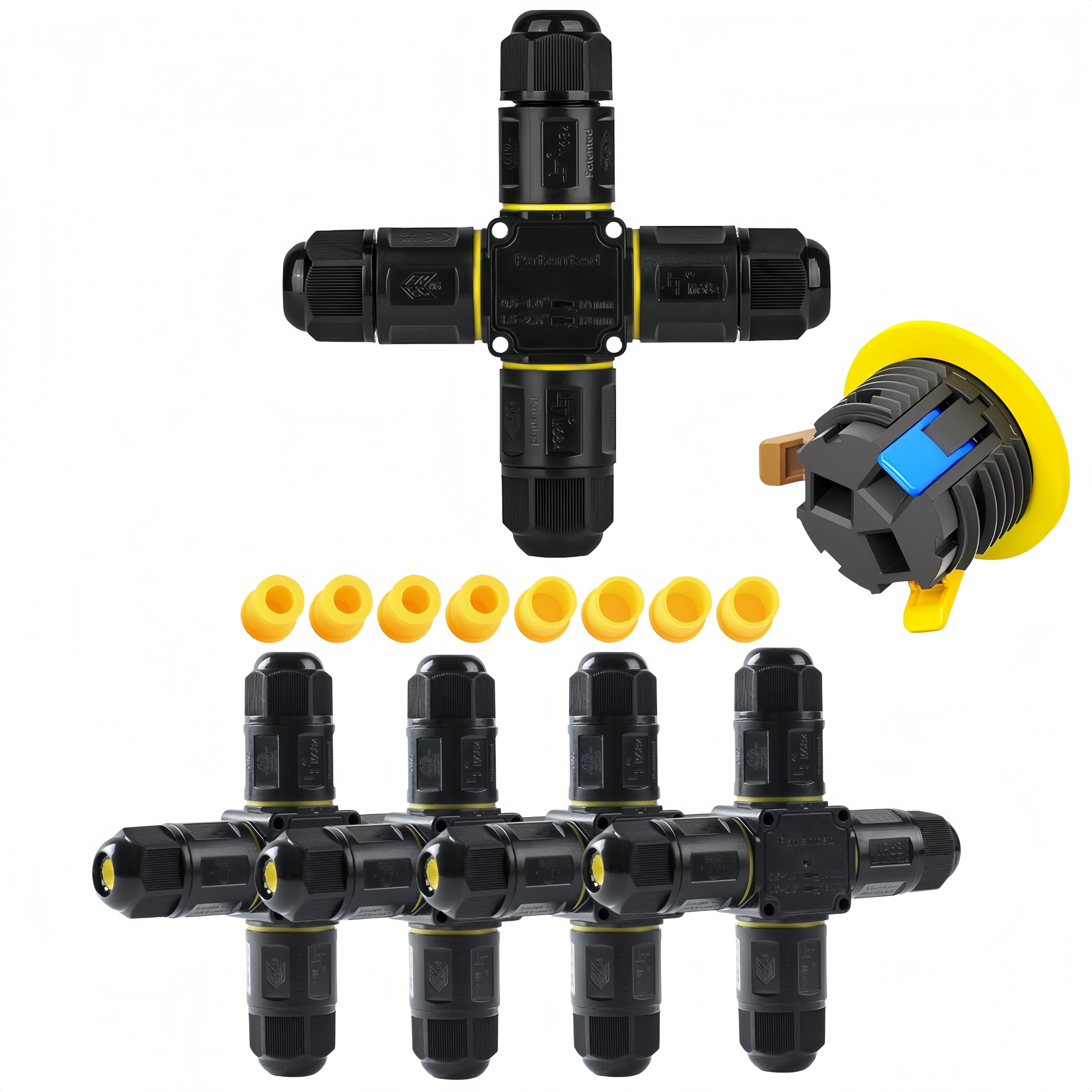 Waterproof 3-Way Cable Connector - IP68 Junction Box -11